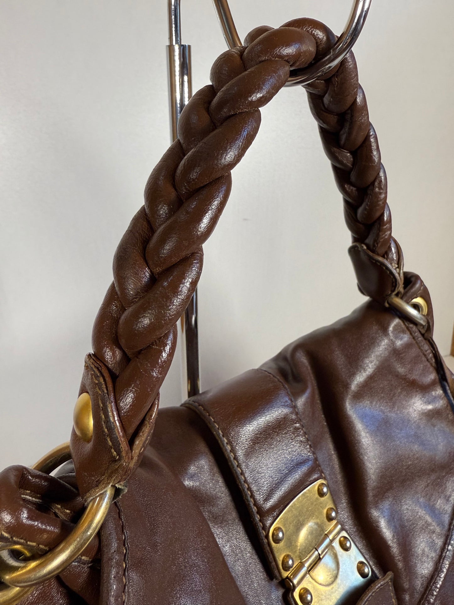 MIU MIU BROWN MATELASSE