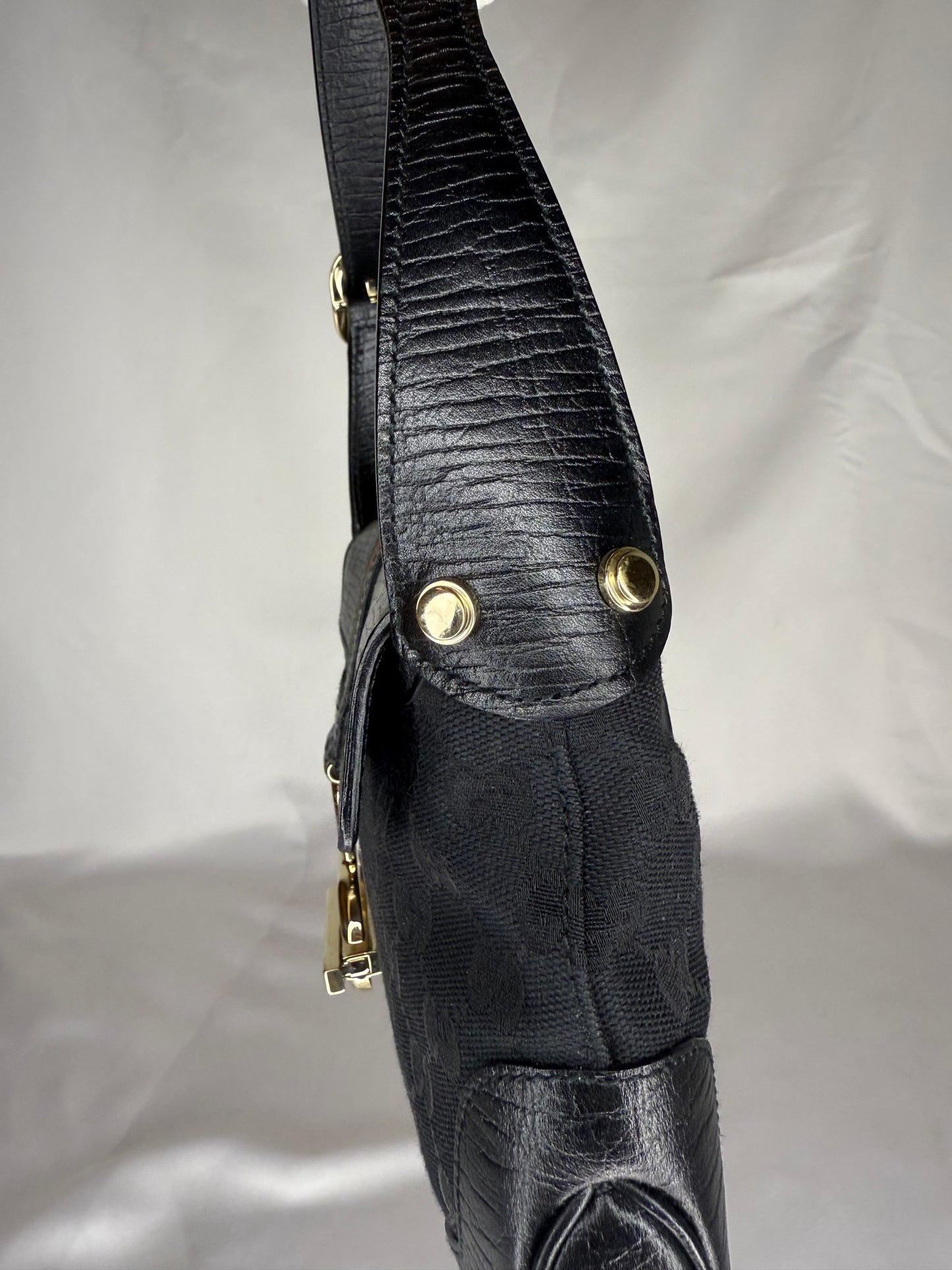 GUCCI JACKIE SHERRY LINE GG CANVAS BAG