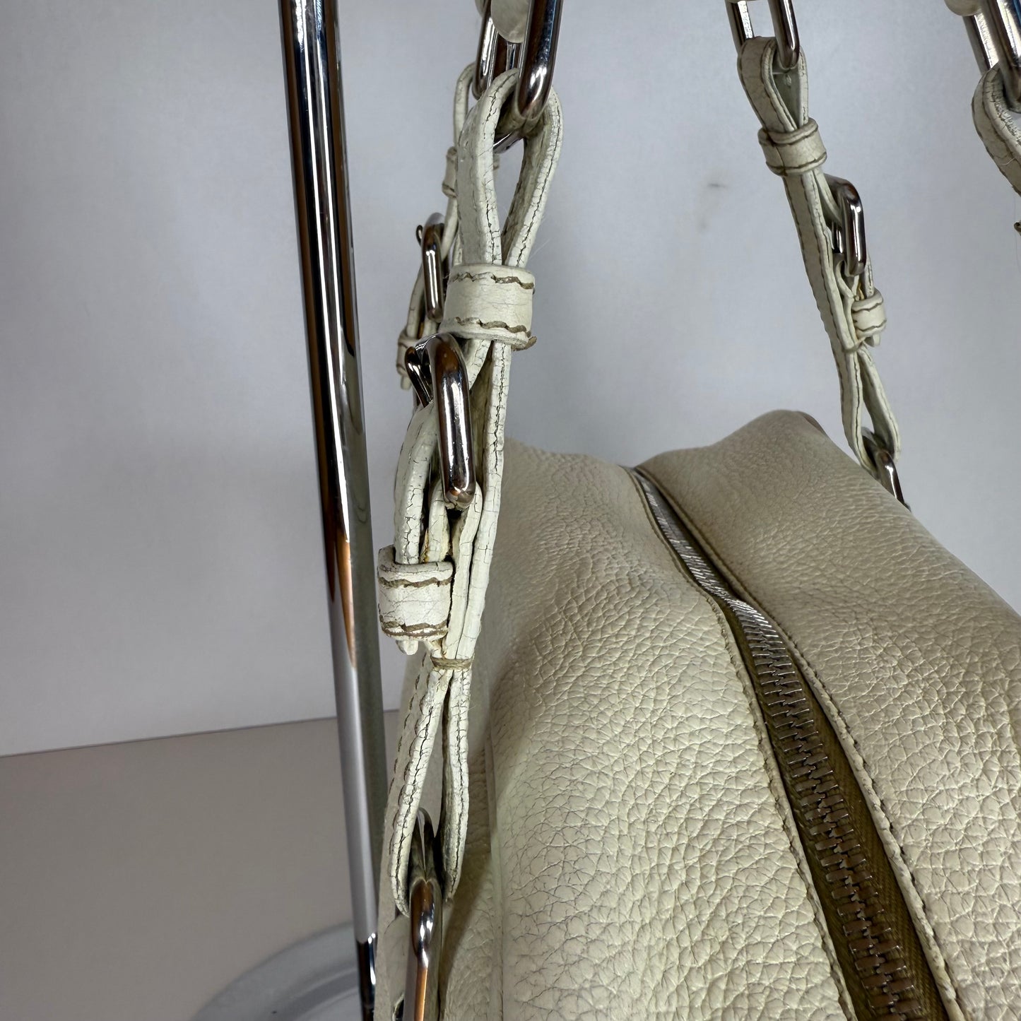PRADA VITELLO DAINO BAULETTO BAG WHITE