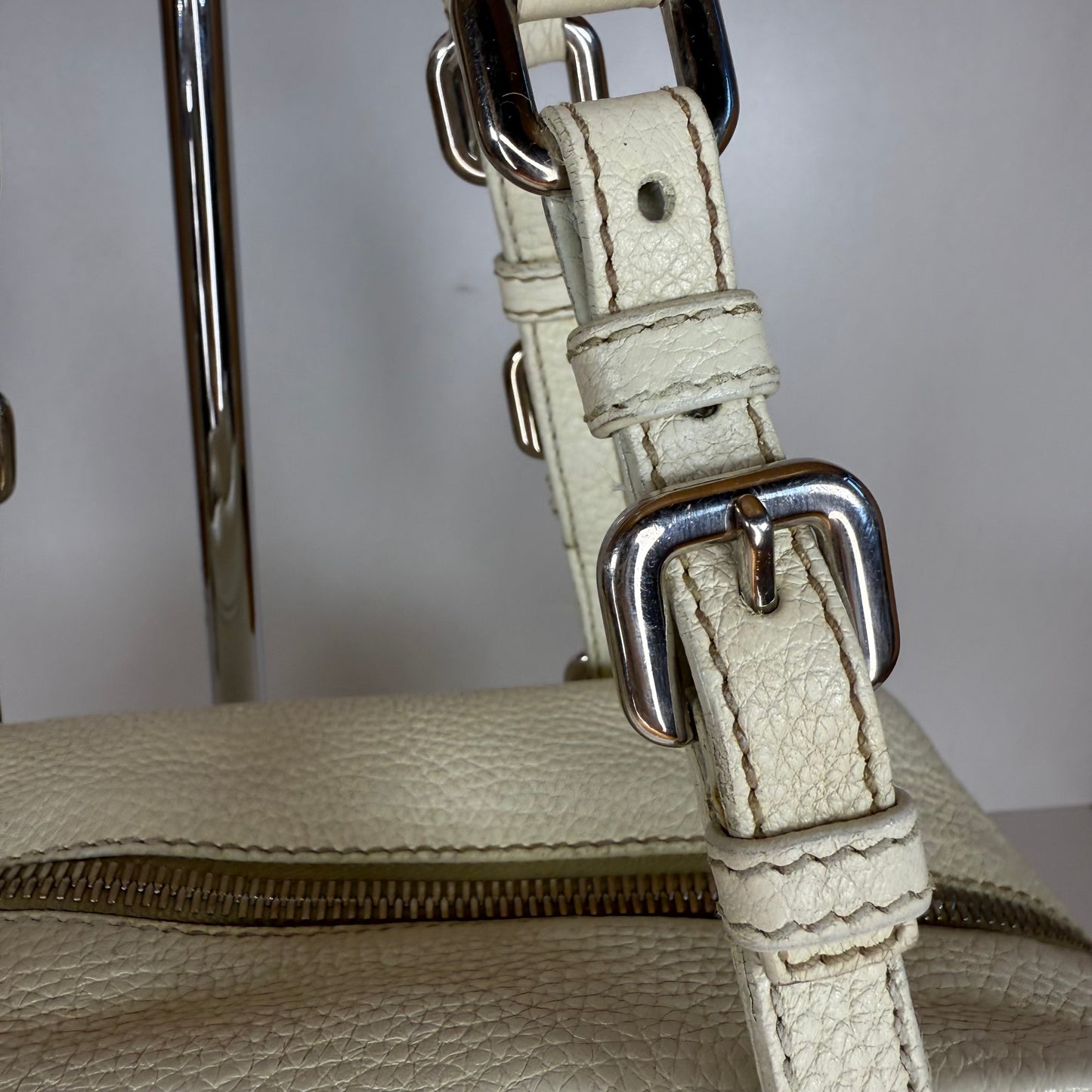 PRADA VITELLO DAINO BAULETTO BAG WHITE