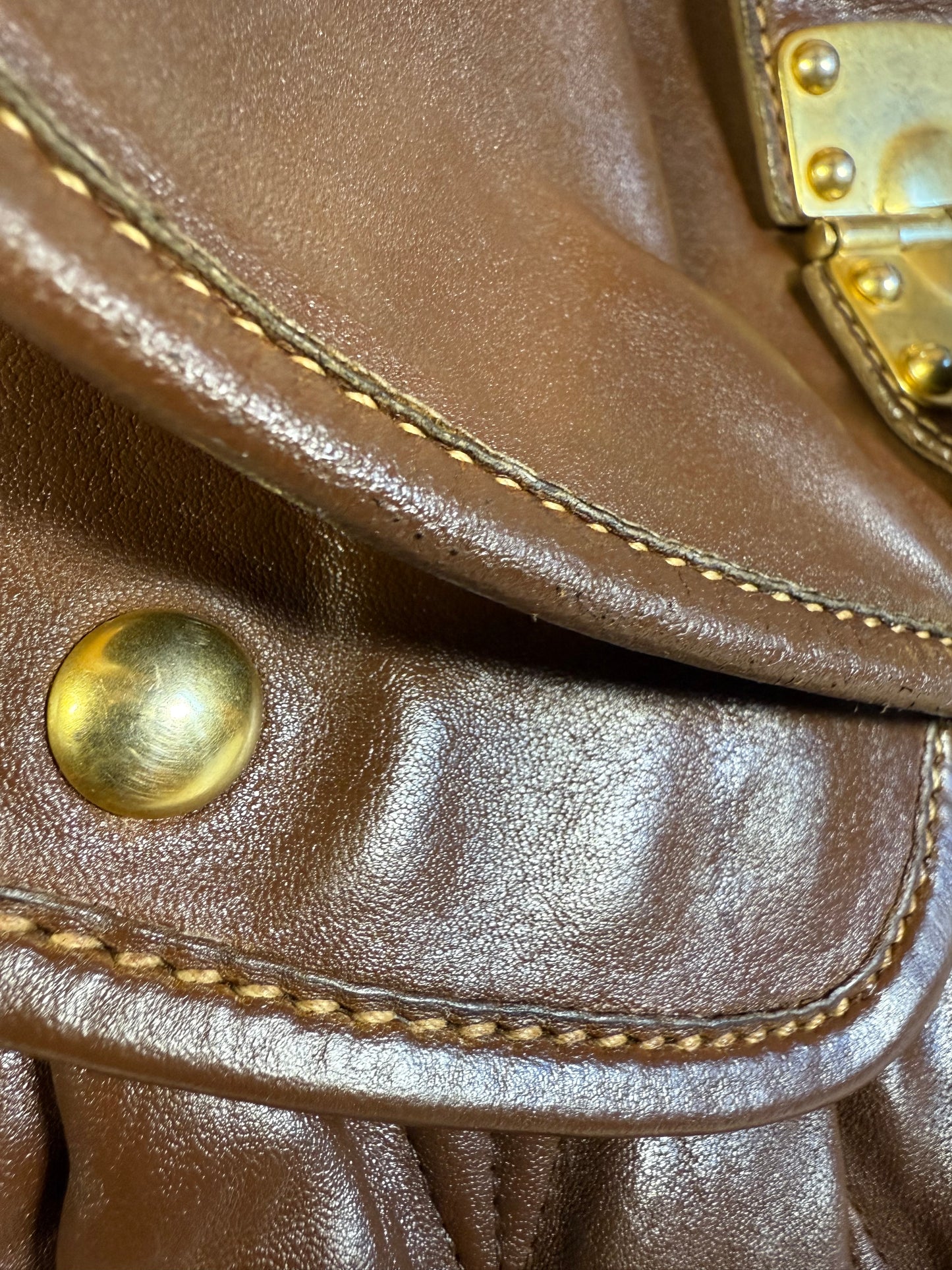 MIU MIU BROWN MATELASSE