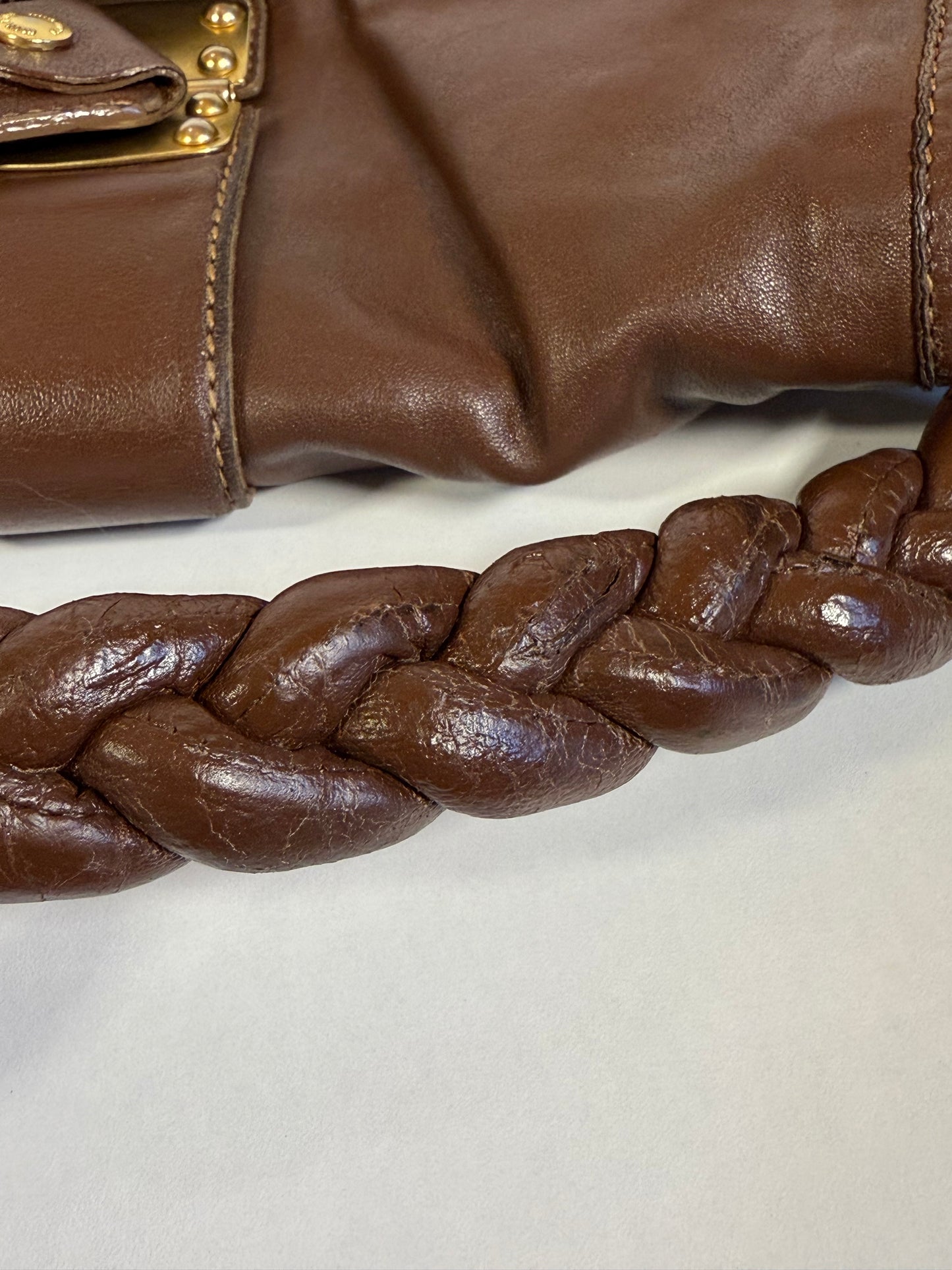 MIU MIU BROWN MATELASSE