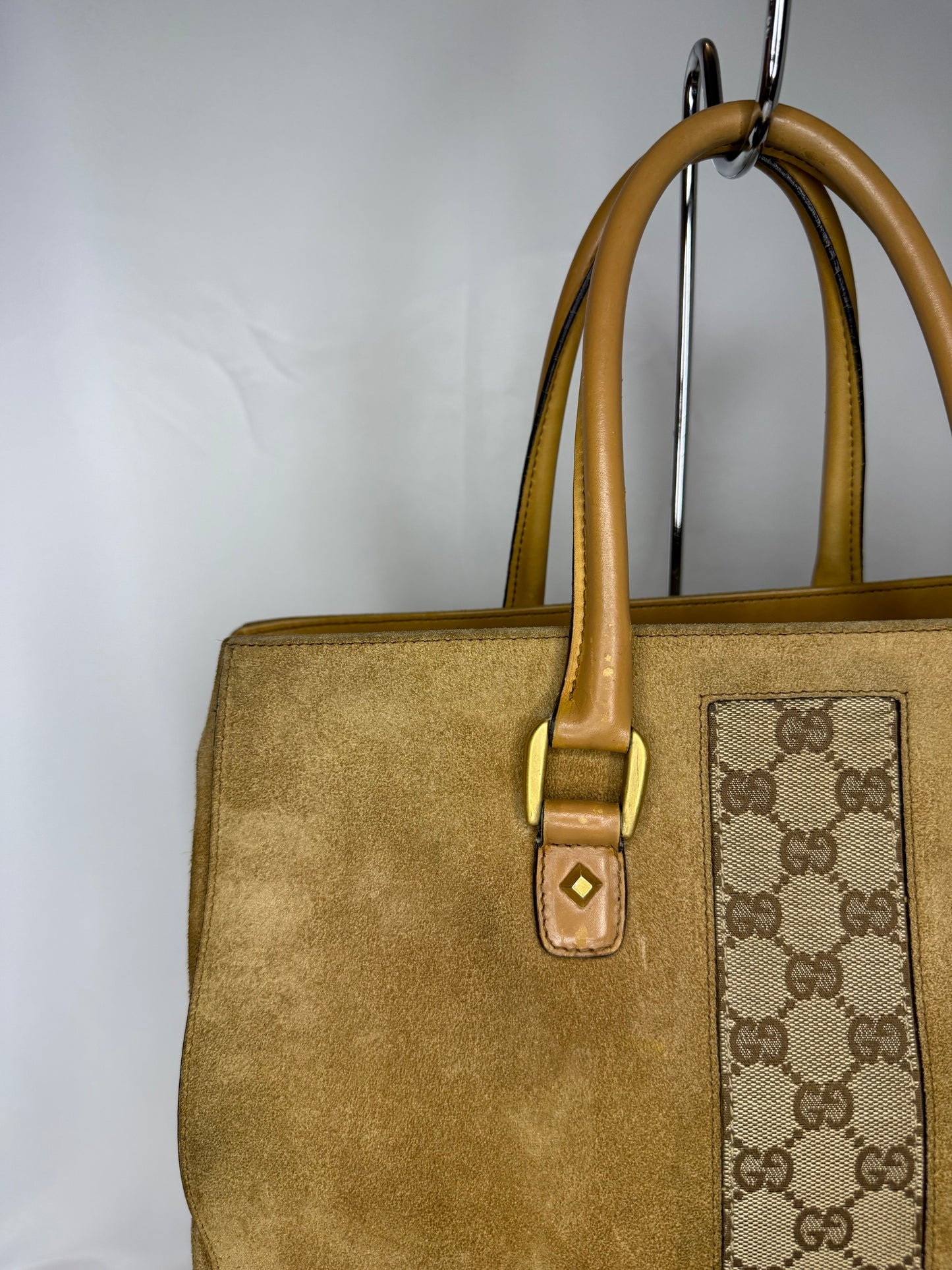 GUCCI SUEDE TOTE BAG