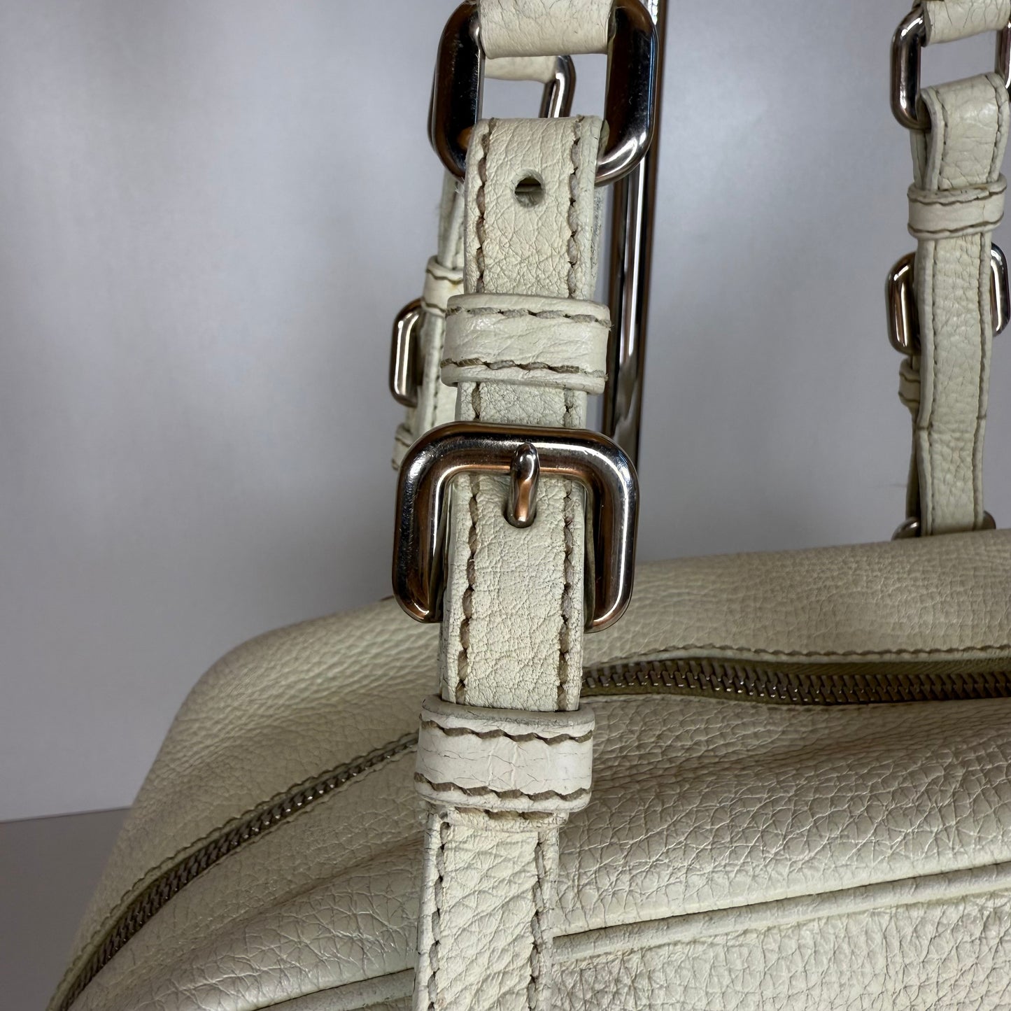 PRADA VITELLO DAINO BAULETTO BAG WHITE
