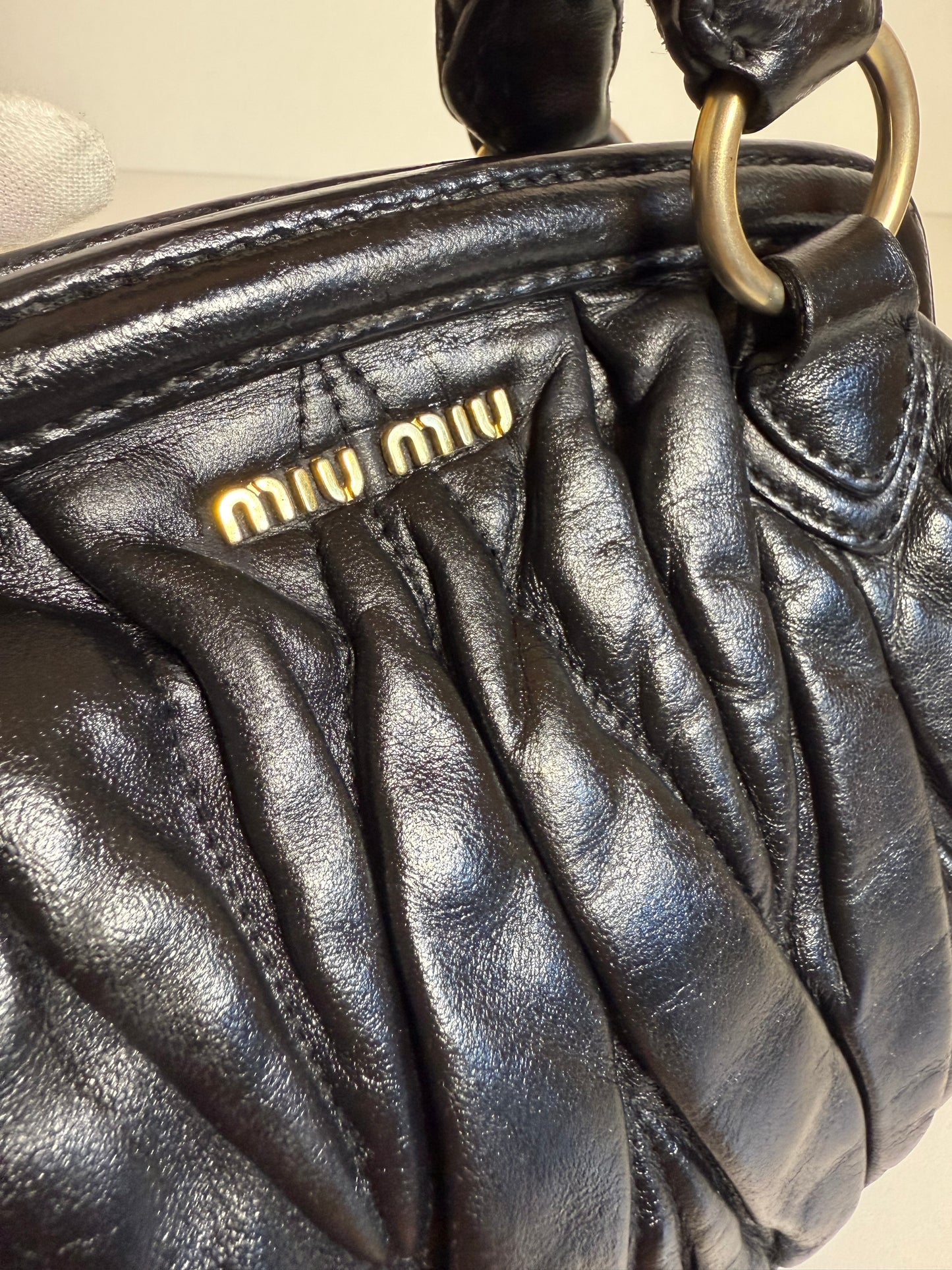 MIU MIU MATELASSE MINI BLACK