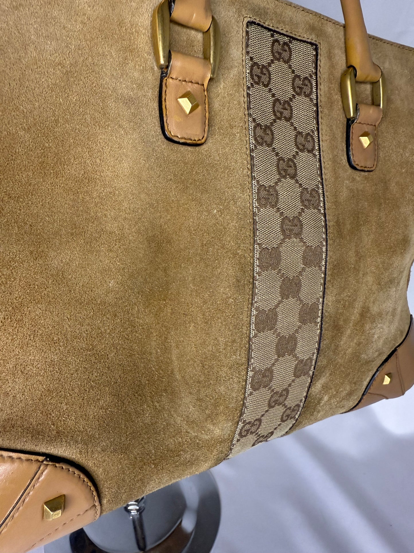 GUCCI SUEDE TOTE BAG