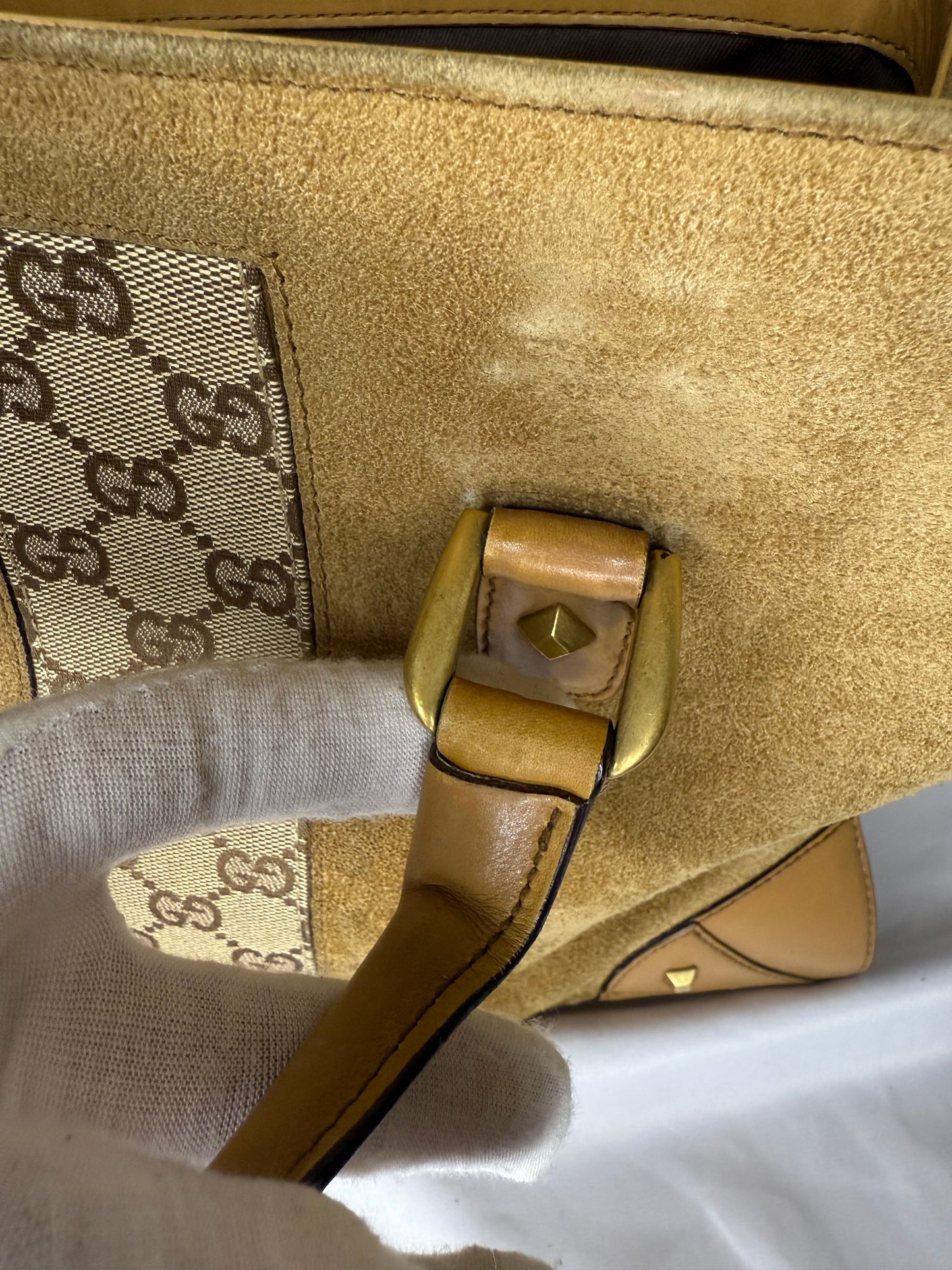 GUCCI SUEDE TOTE BAG