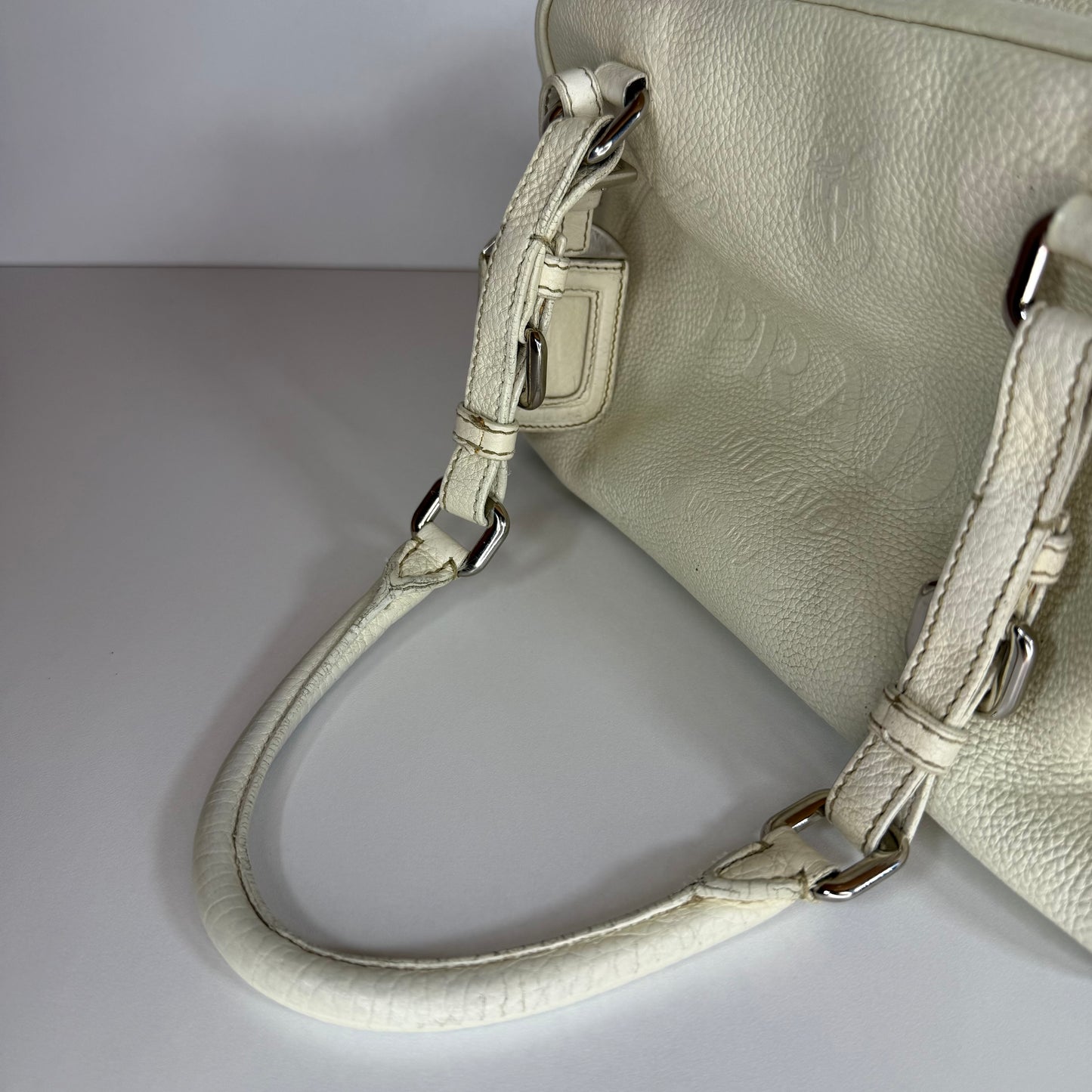 PRADA VITELLO DAINO BAULETTO BAG WHITE