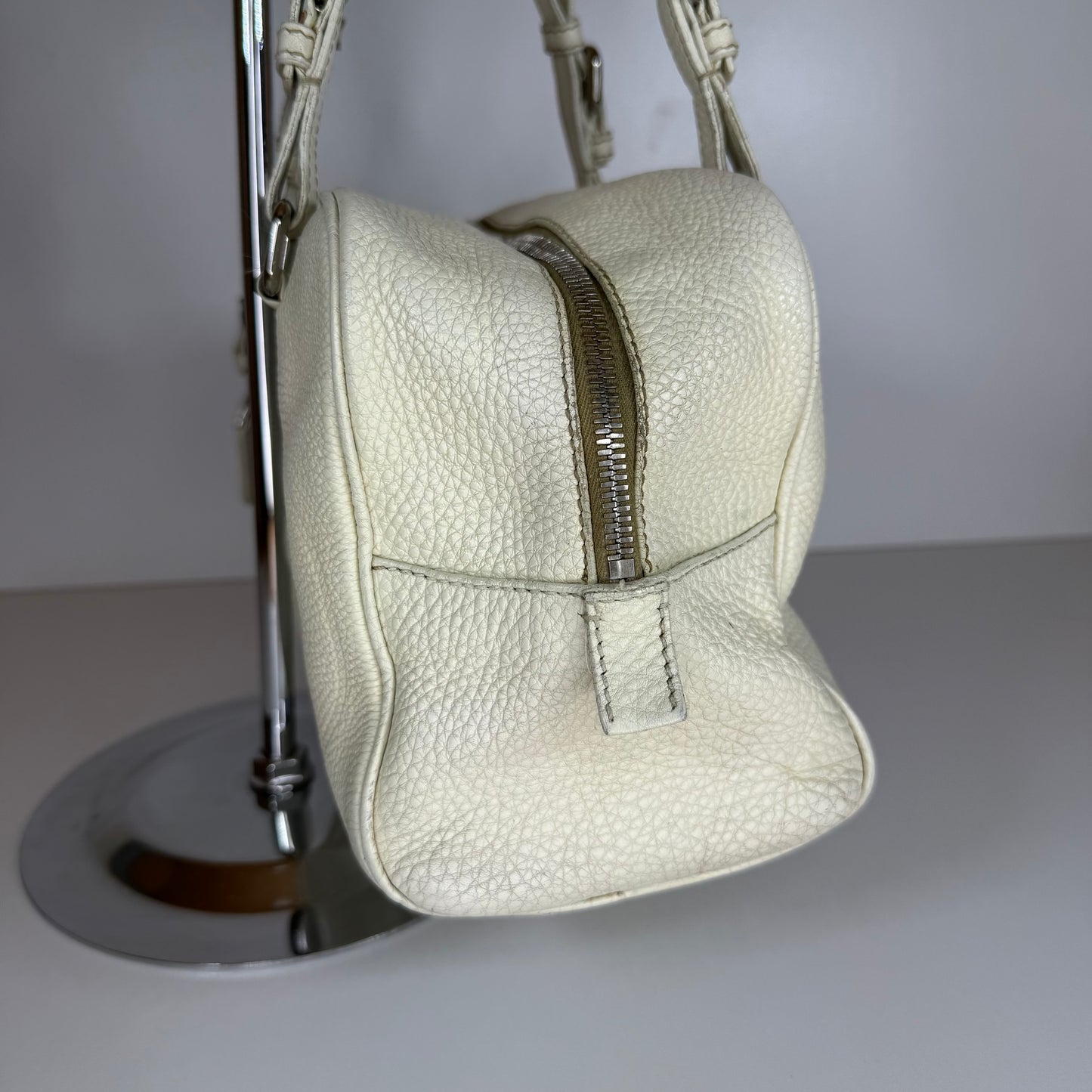 PRADA VITELLO DAINO BAULETTO BAG WHITE