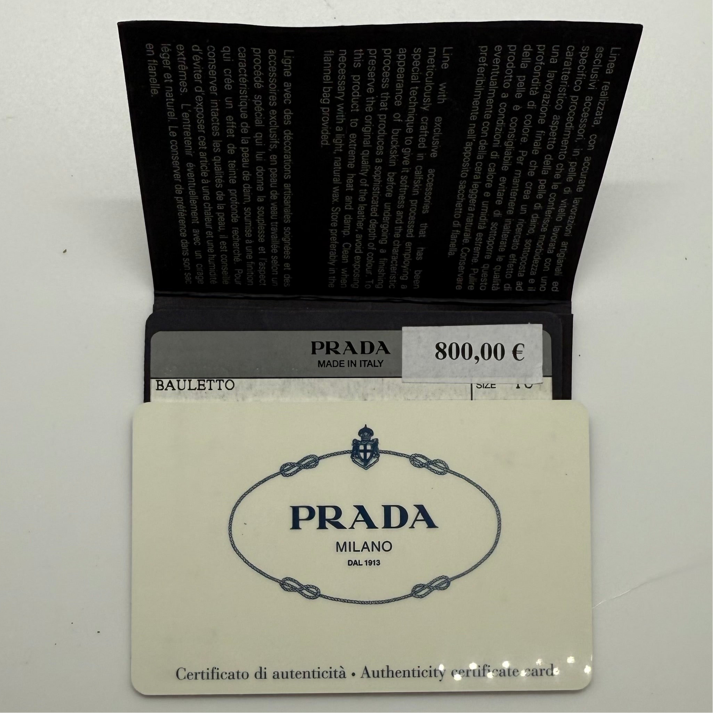PRADA VITELLO DAINO BAULETTO BAG WHITE