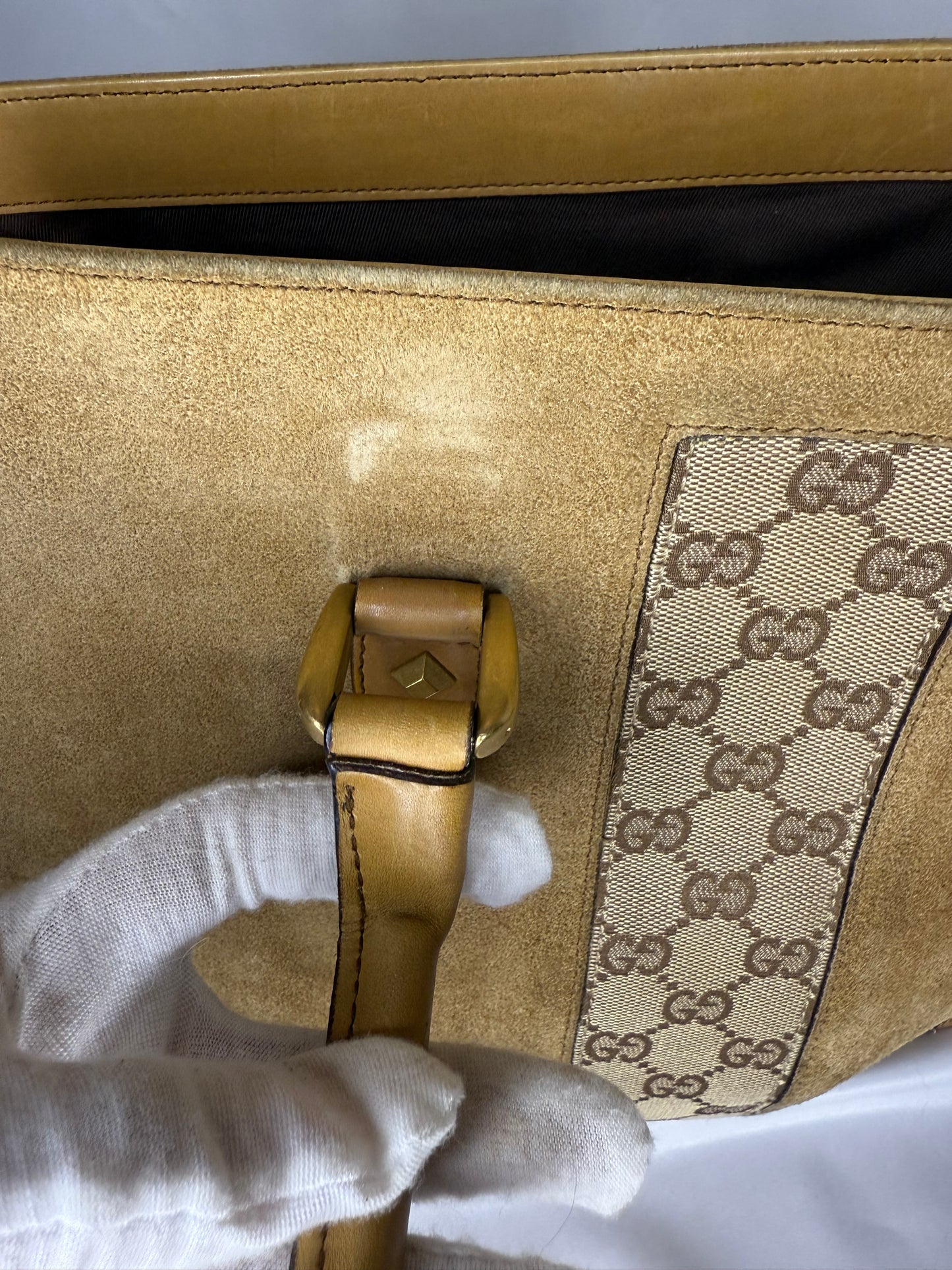 GUCCI SUEDE TOTE BAG