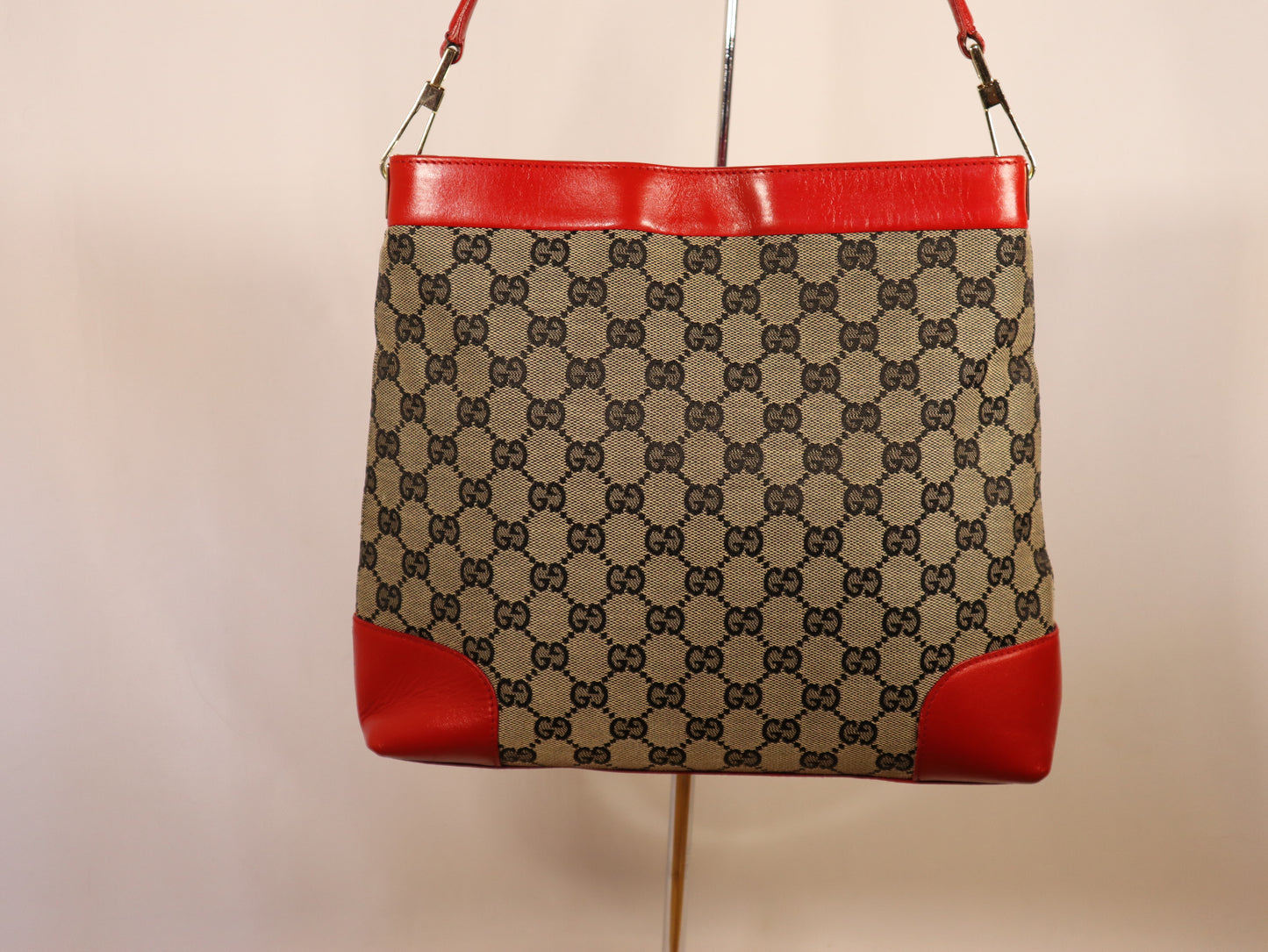 GUCCI TOTE GG RED CANVAS