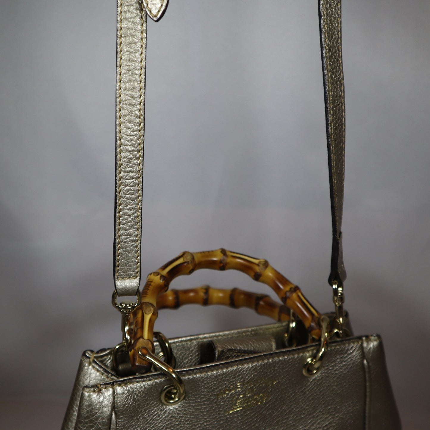 GUCCI BAMBOO SILVER MINI BAG