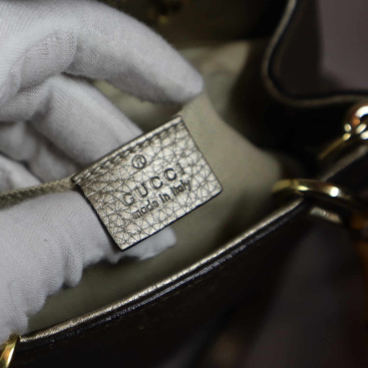 GUCCI BAMBOO SILVER MINI BAG