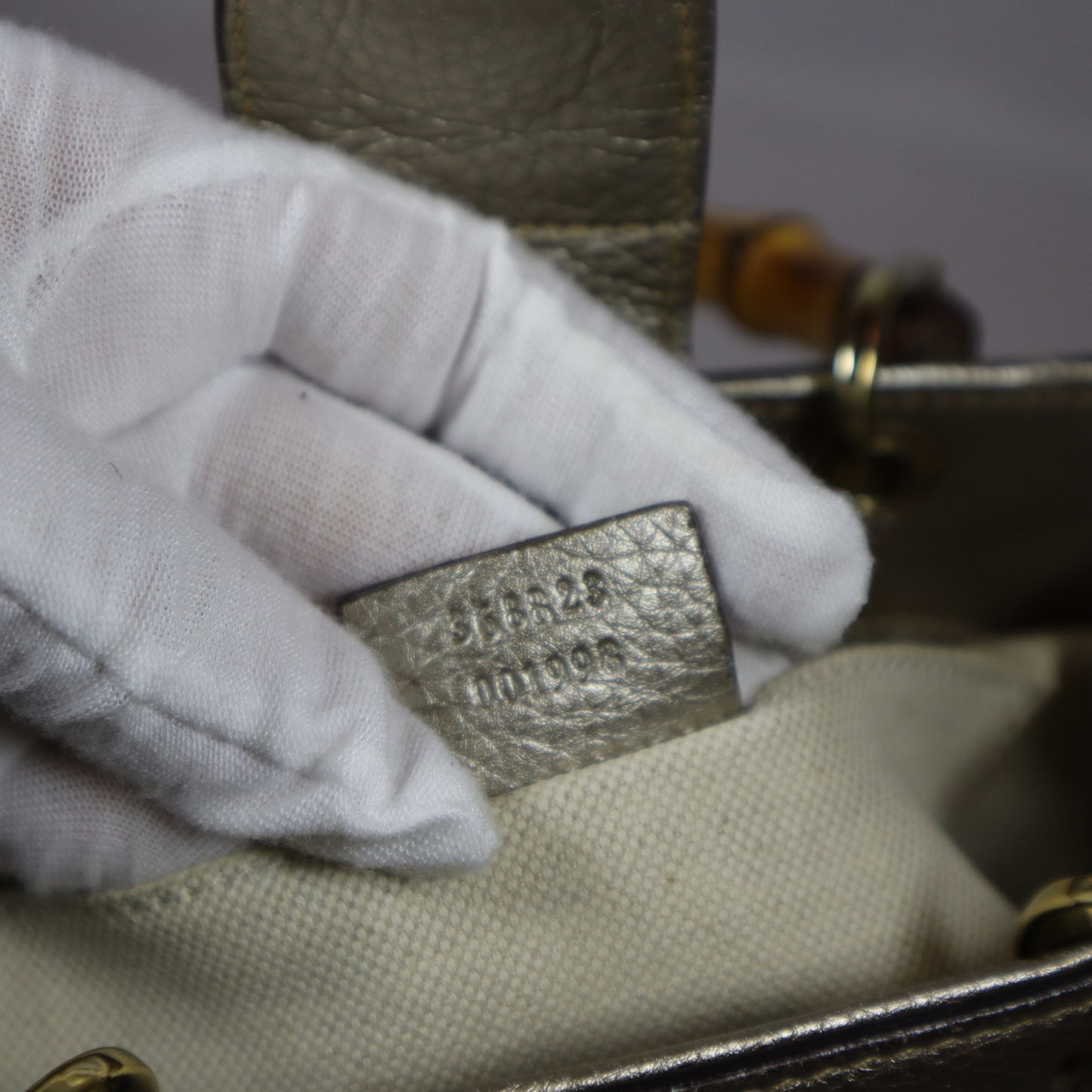 GUCCI BAMBOO SILVER MINI BAG