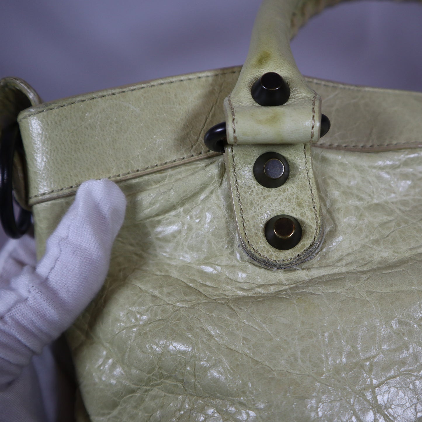 BALENCIAGA CITY BAG BEIGE SMALL