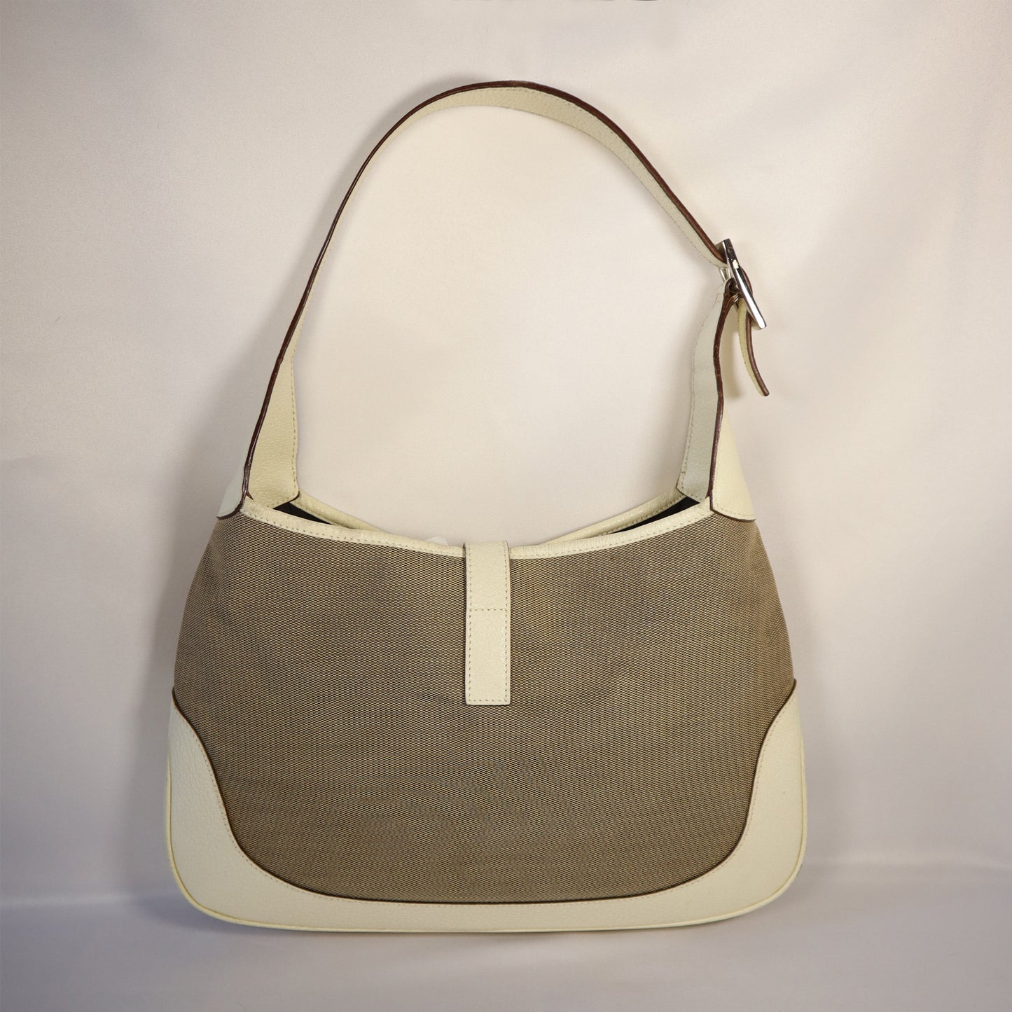 GUCCI JACKIE BEIGE CANVAS BAG