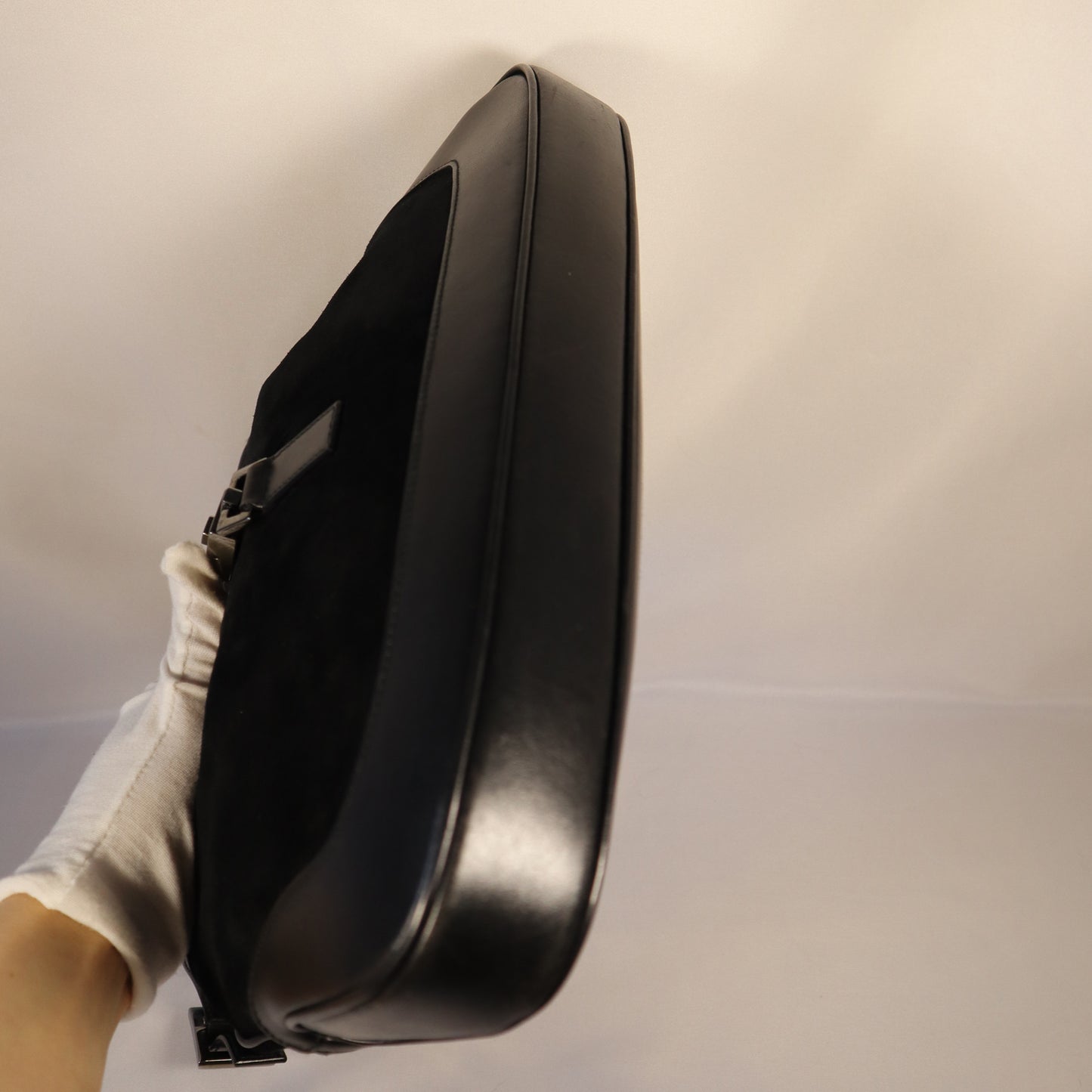 GUCCI JACKIE BLACK SUEDE BAG