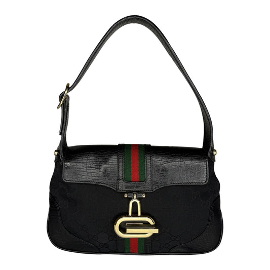 GUCCI JACKIE SHERRY LINE GG CANVAS BAG