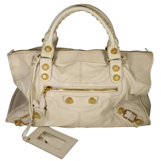 BALENCIAGA CITY JUMBO WHITE BAG