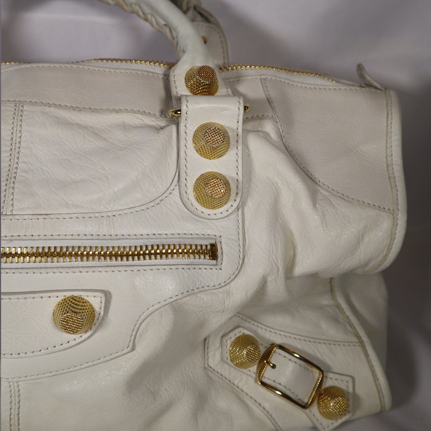 BALENCIAGA CITY JUMBO WHITE BAG