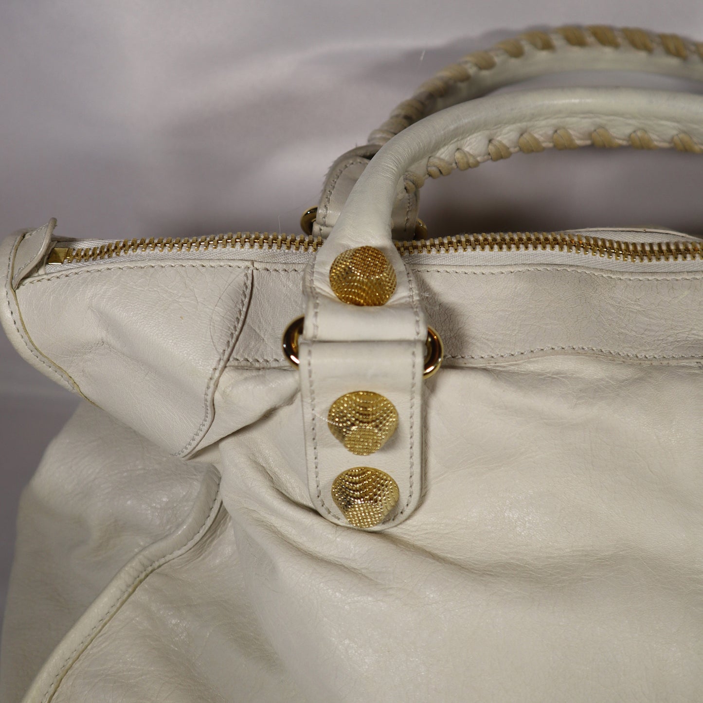 BALENCIAGA CITY JUMBO WHITE BAG