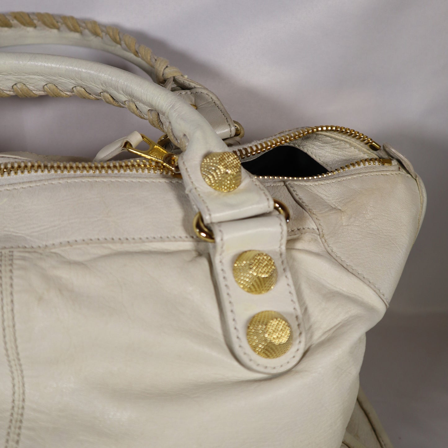 BALENCIAGA CITY JUMBO WHITE BAG
