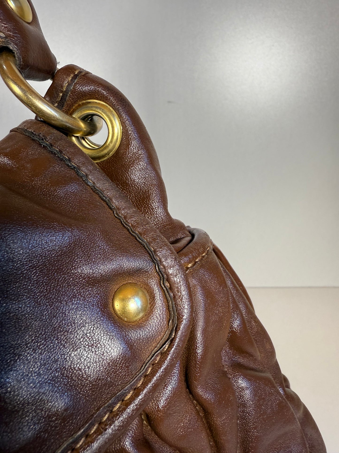 MIU MIU BROWN MATELASSE