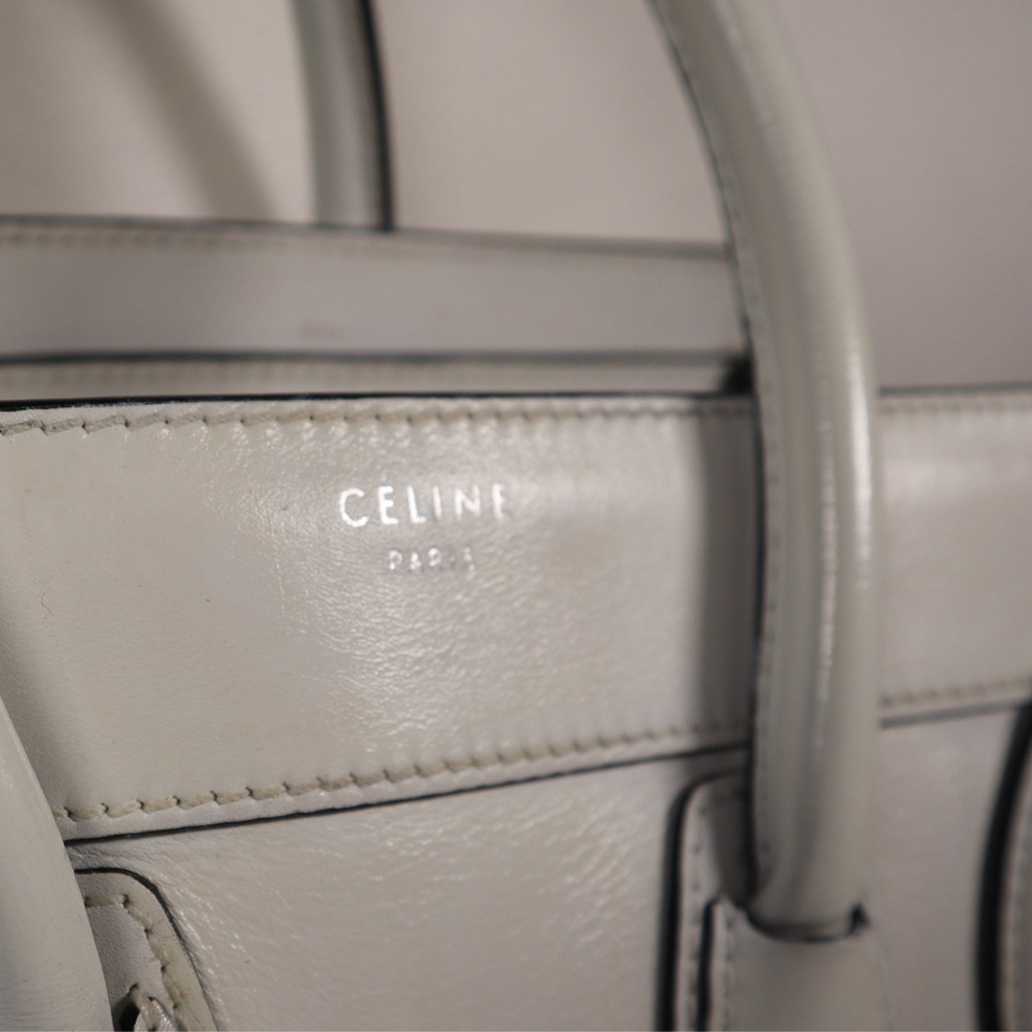CELINE LUGGAGE WHITE BAG
