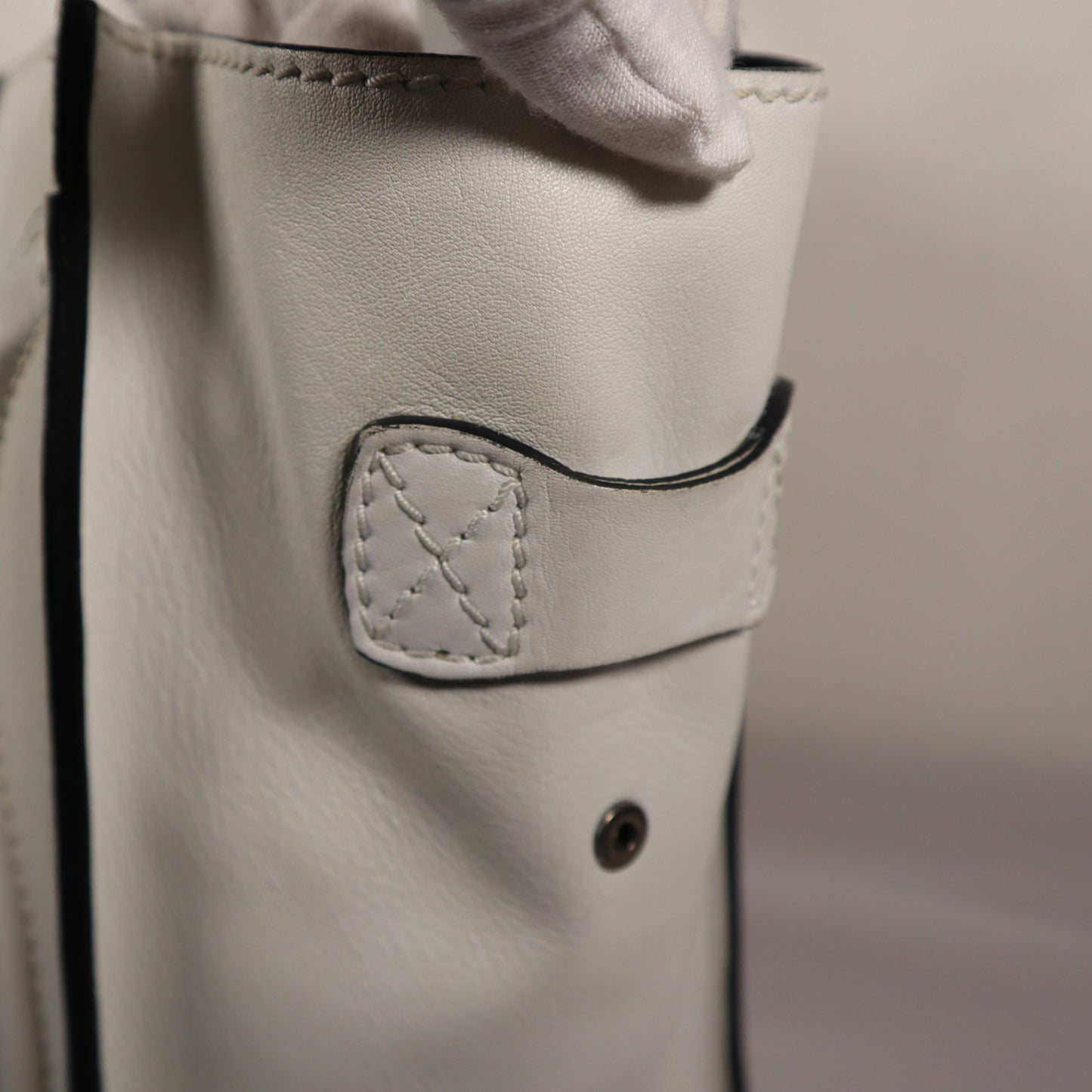 CELINE LUGGAGE WHITE BAG