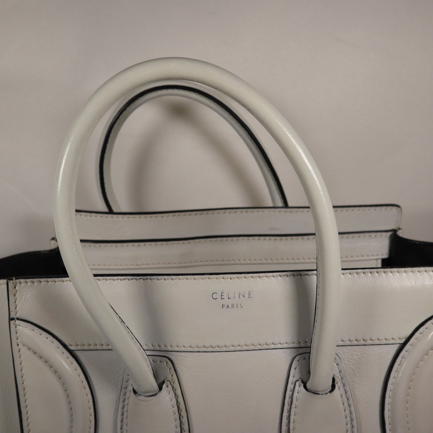 CELINE LUGGAGE WHITE BAG