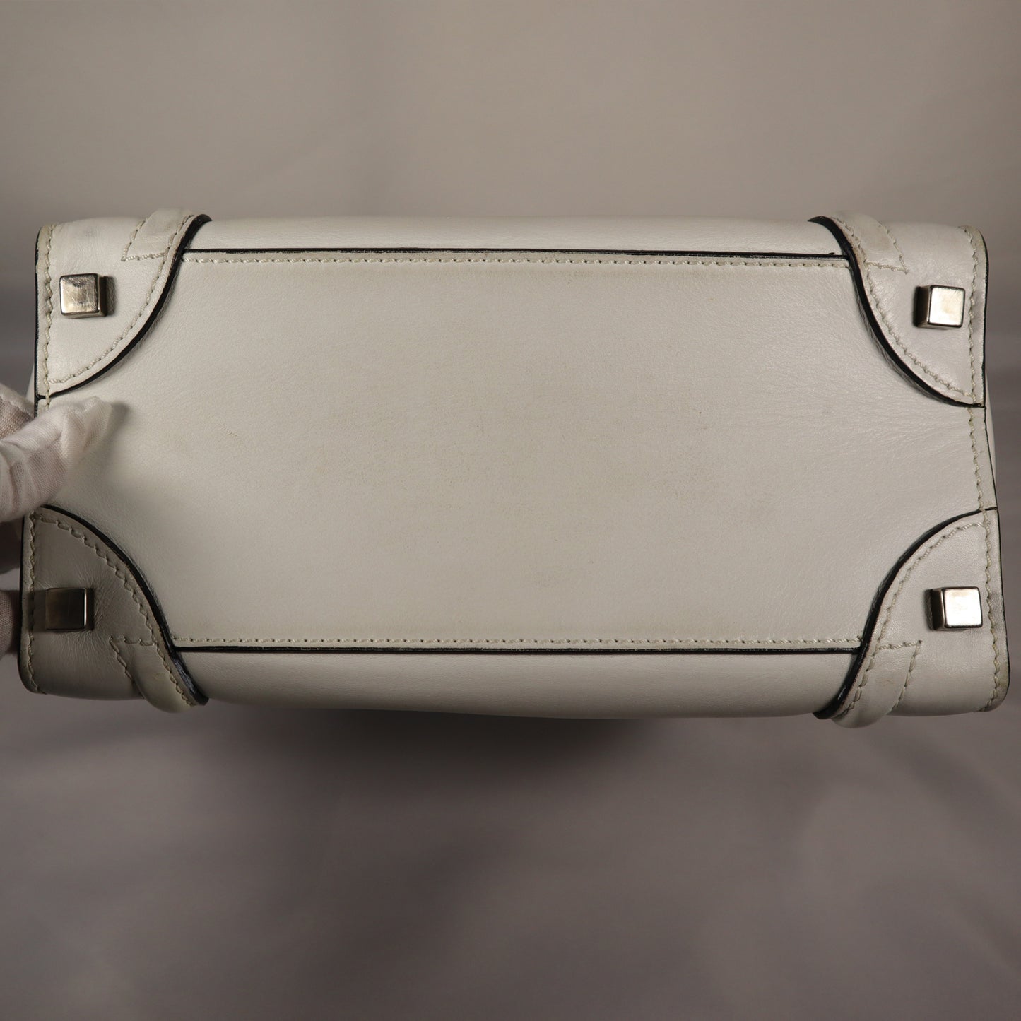 CELINE LUGGAGE WHITE BAG