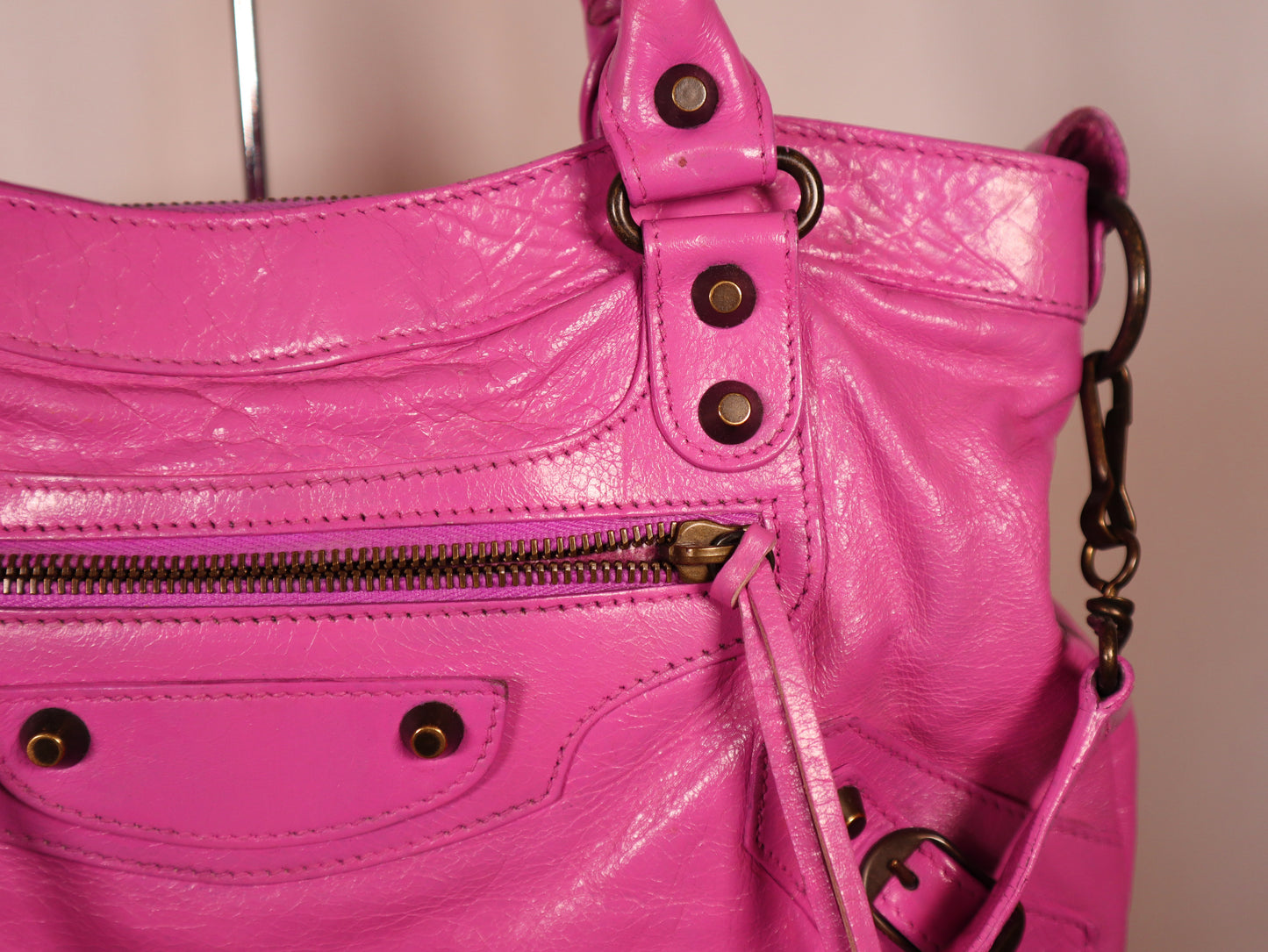 BALENCIAGA CITY BAG PINK SMALL