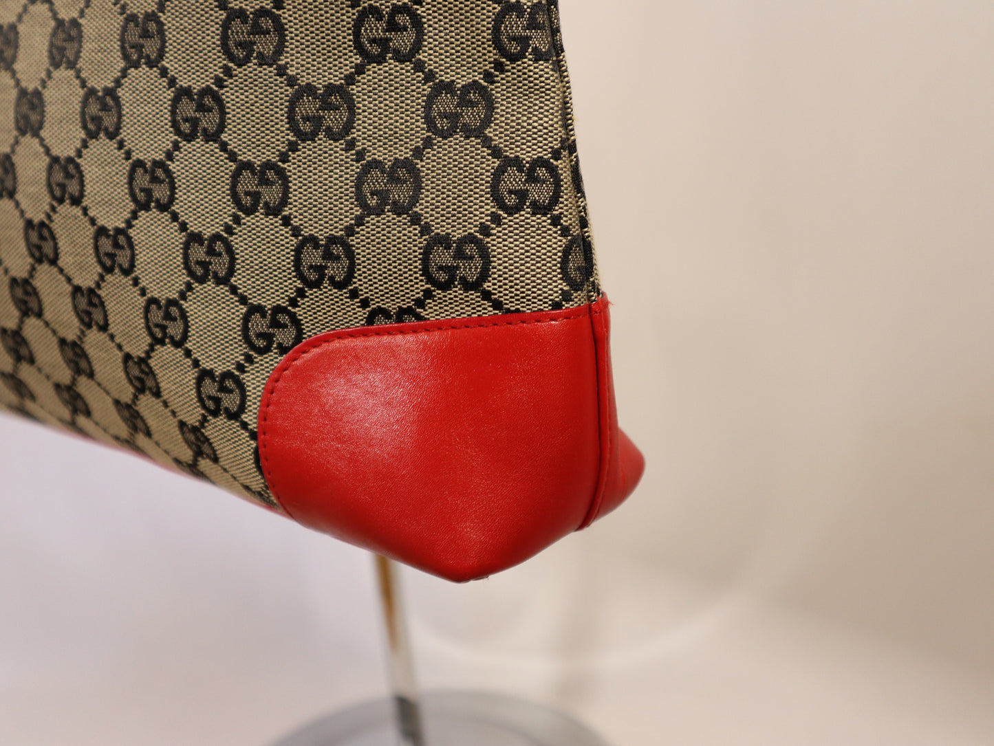 GUCCI TOTE GG RED CANVAS