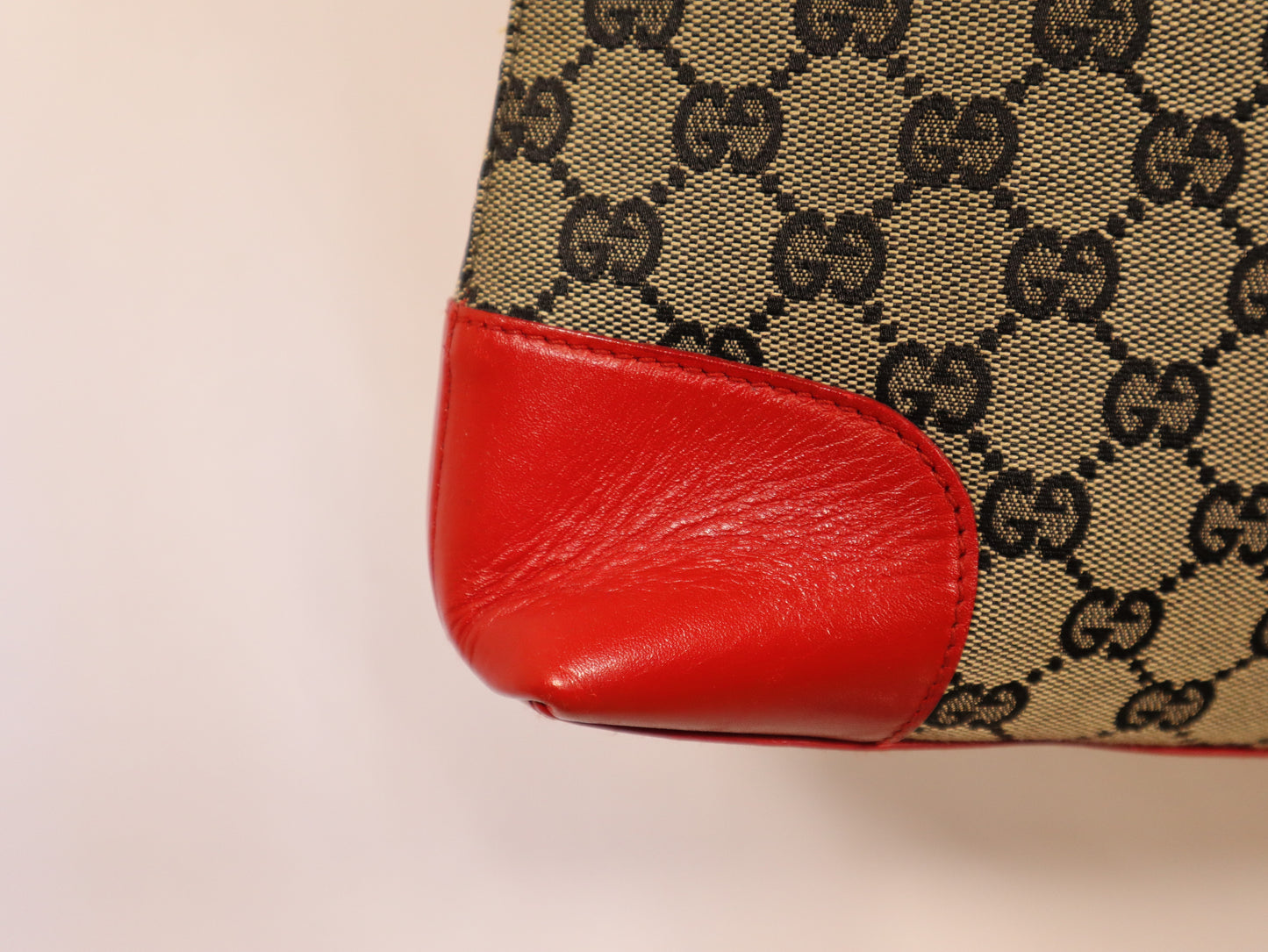 GUCCI TOTE GG RED CANVAS