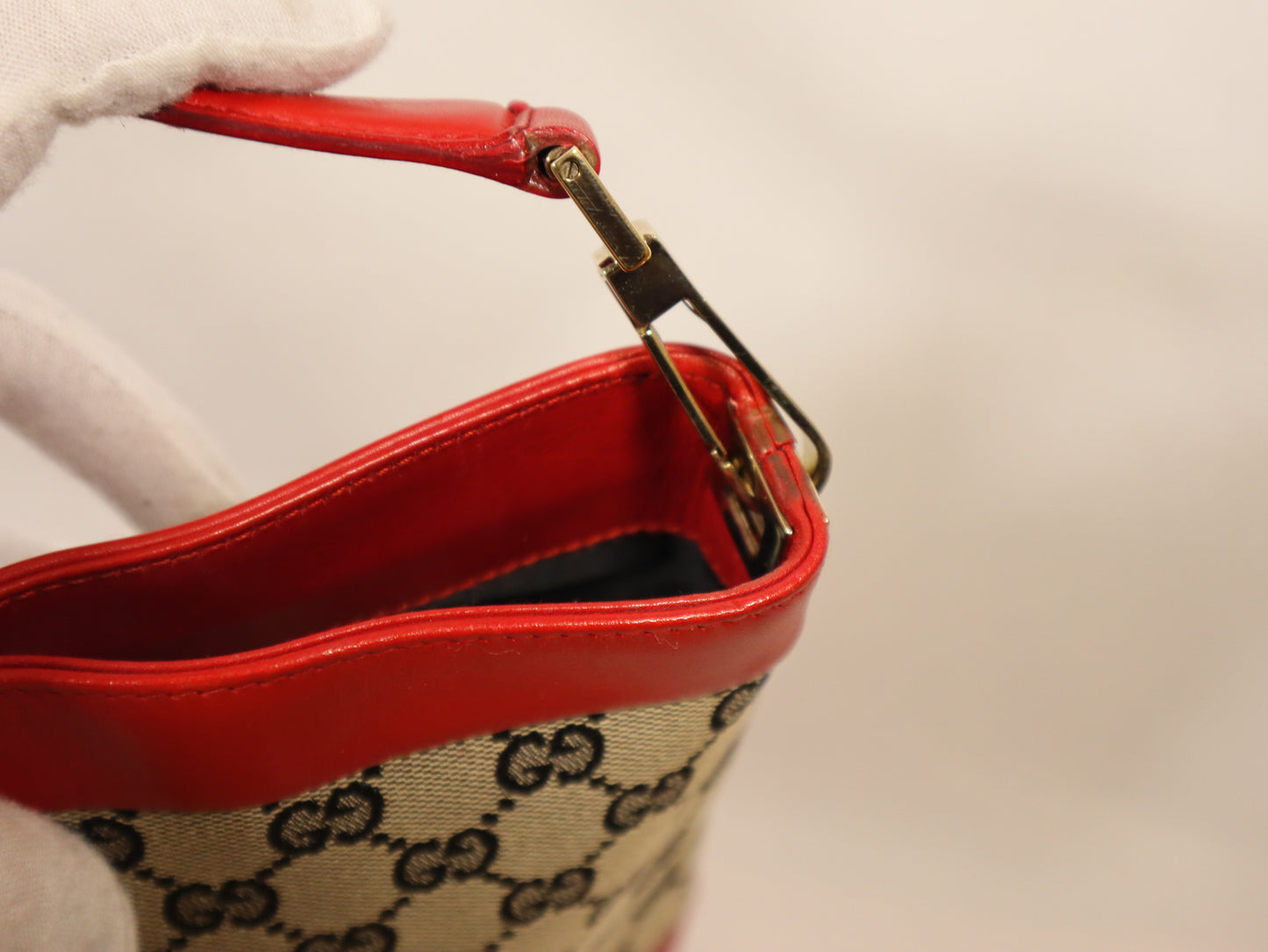 GUCCI TOTE GG RED CANVAS