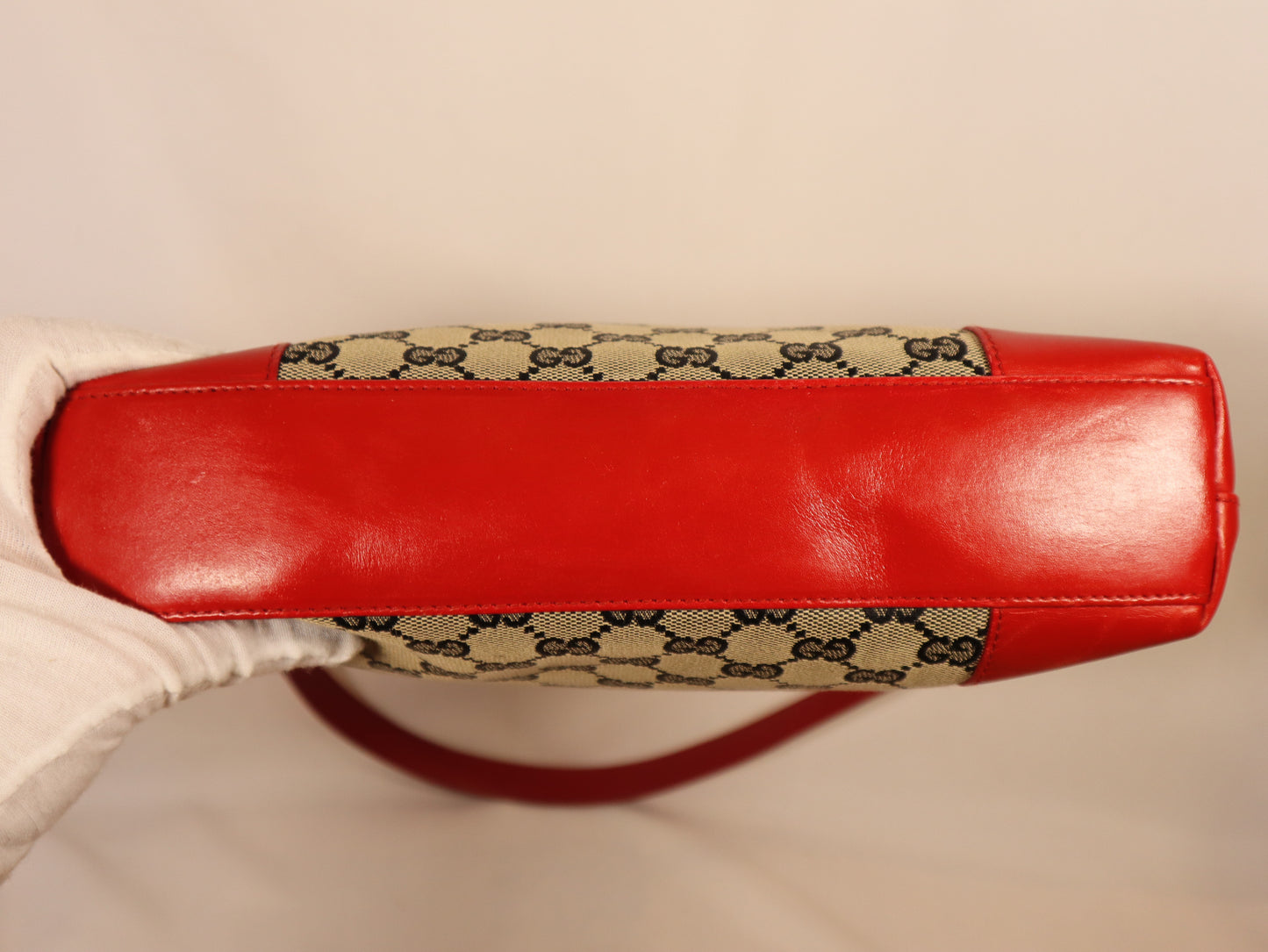 GUCCI TOTE GG RED CANVAS