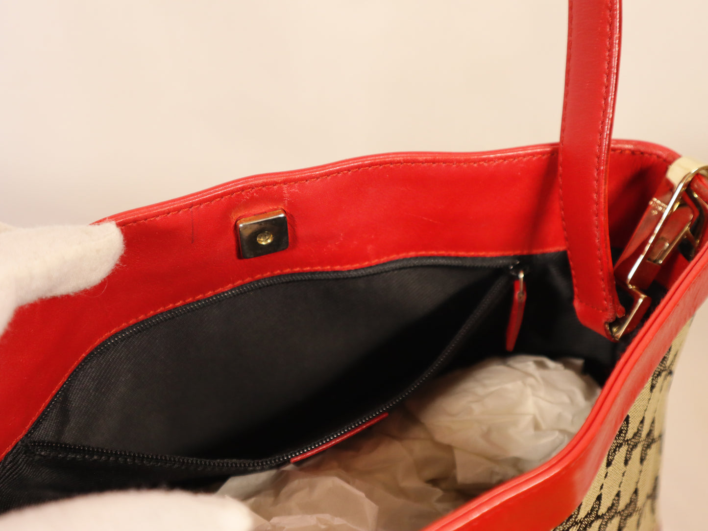 GUCCI TOTE GG RED CANVAS