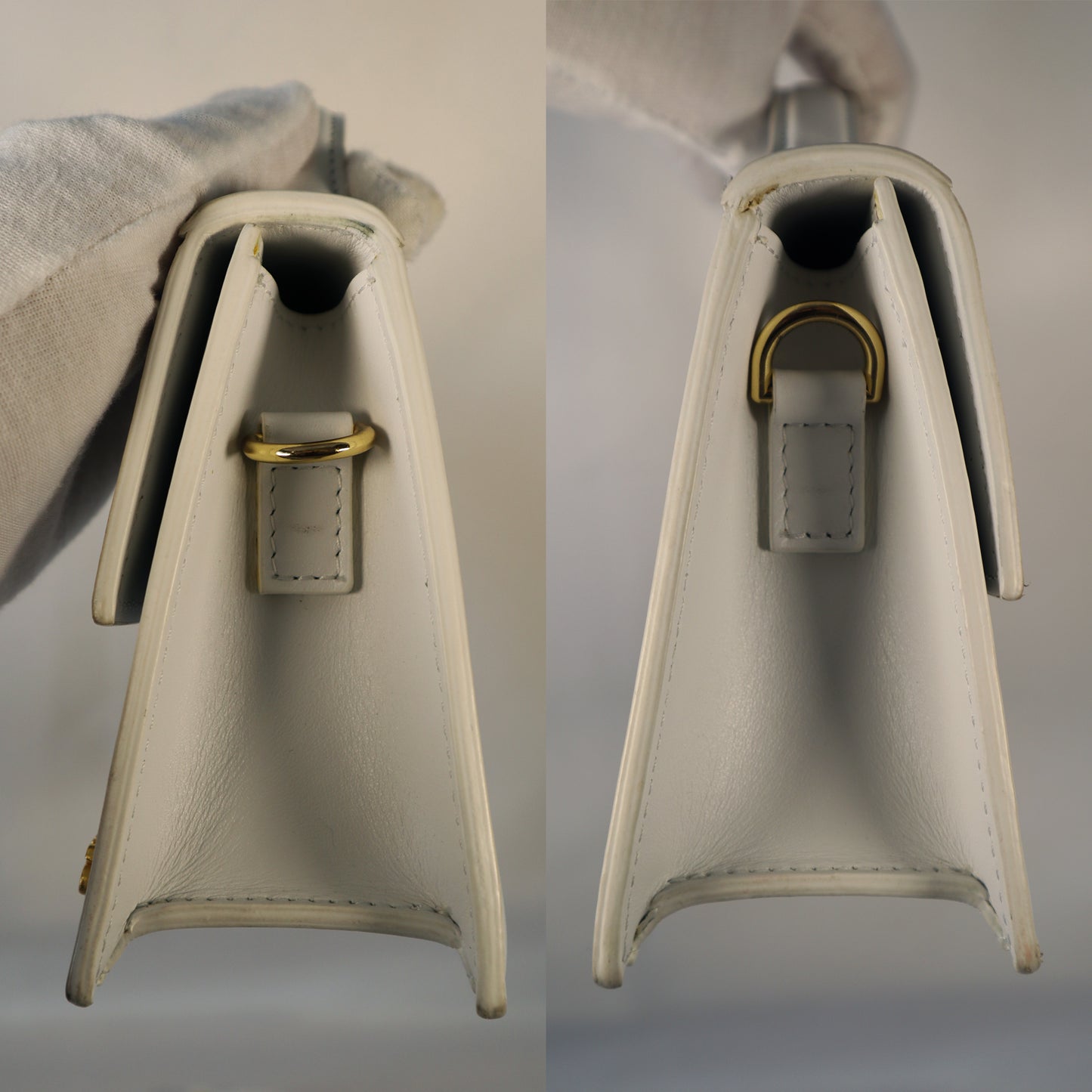 JACQUEMUS GRAND BAMBINO WHITE BAG