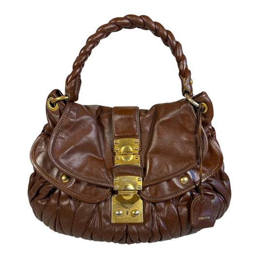 MIU MIU BROWN MATELASSE