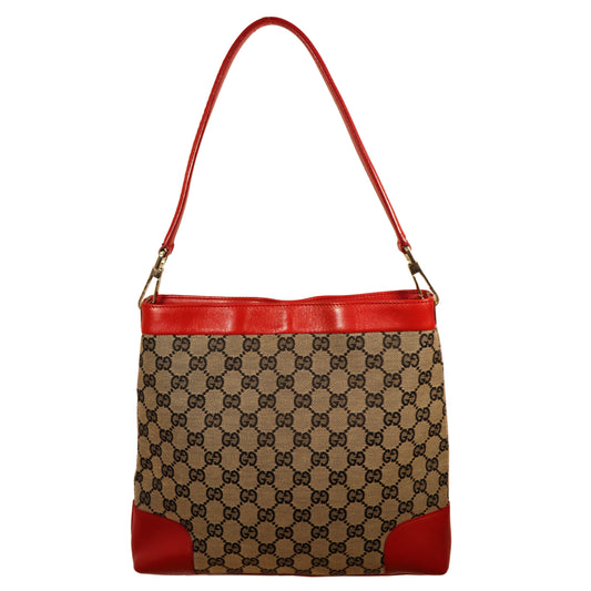 GUCCI TOTE GG RED CANVAS