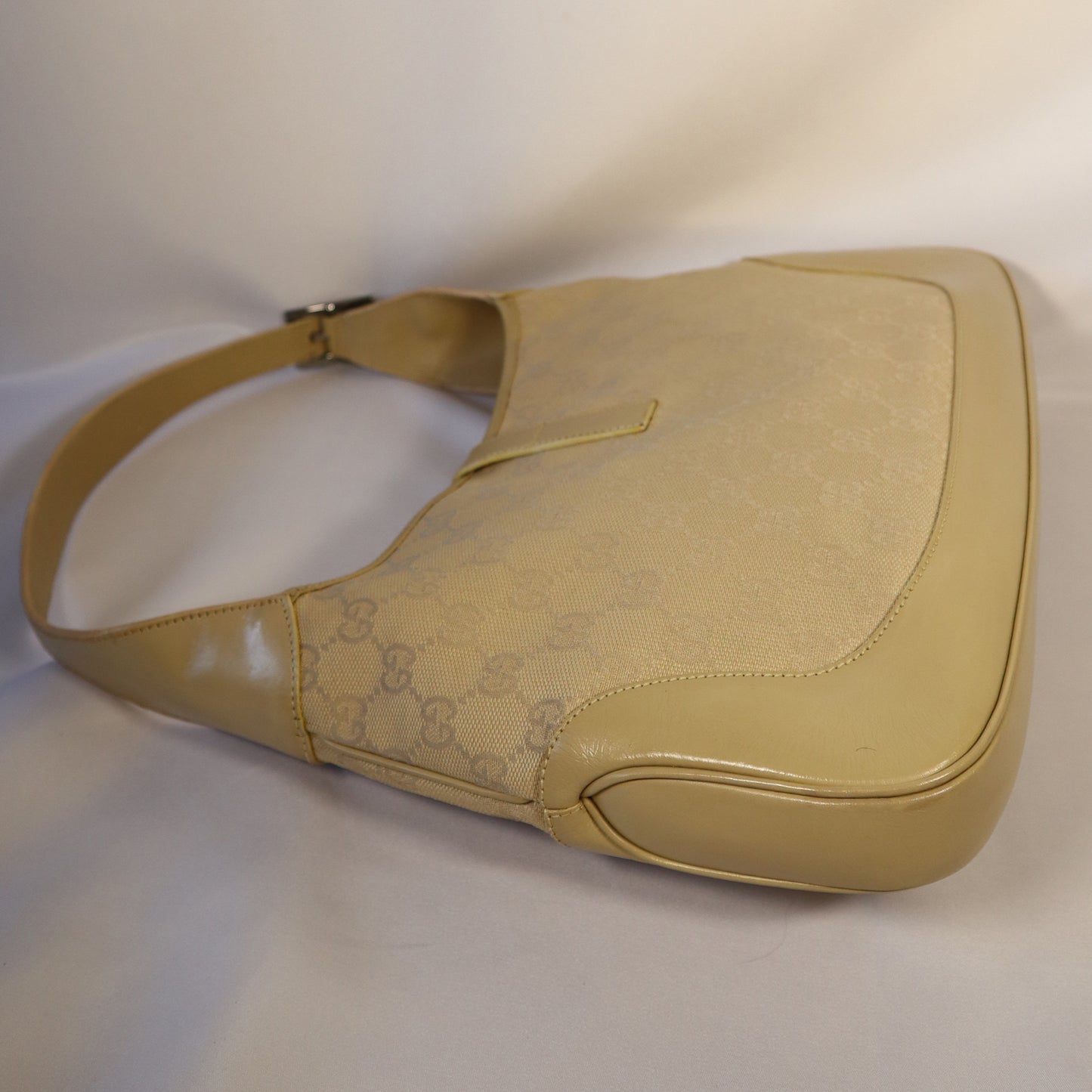 GUCCI JACKIE GG BEIGE CANVAS BAG