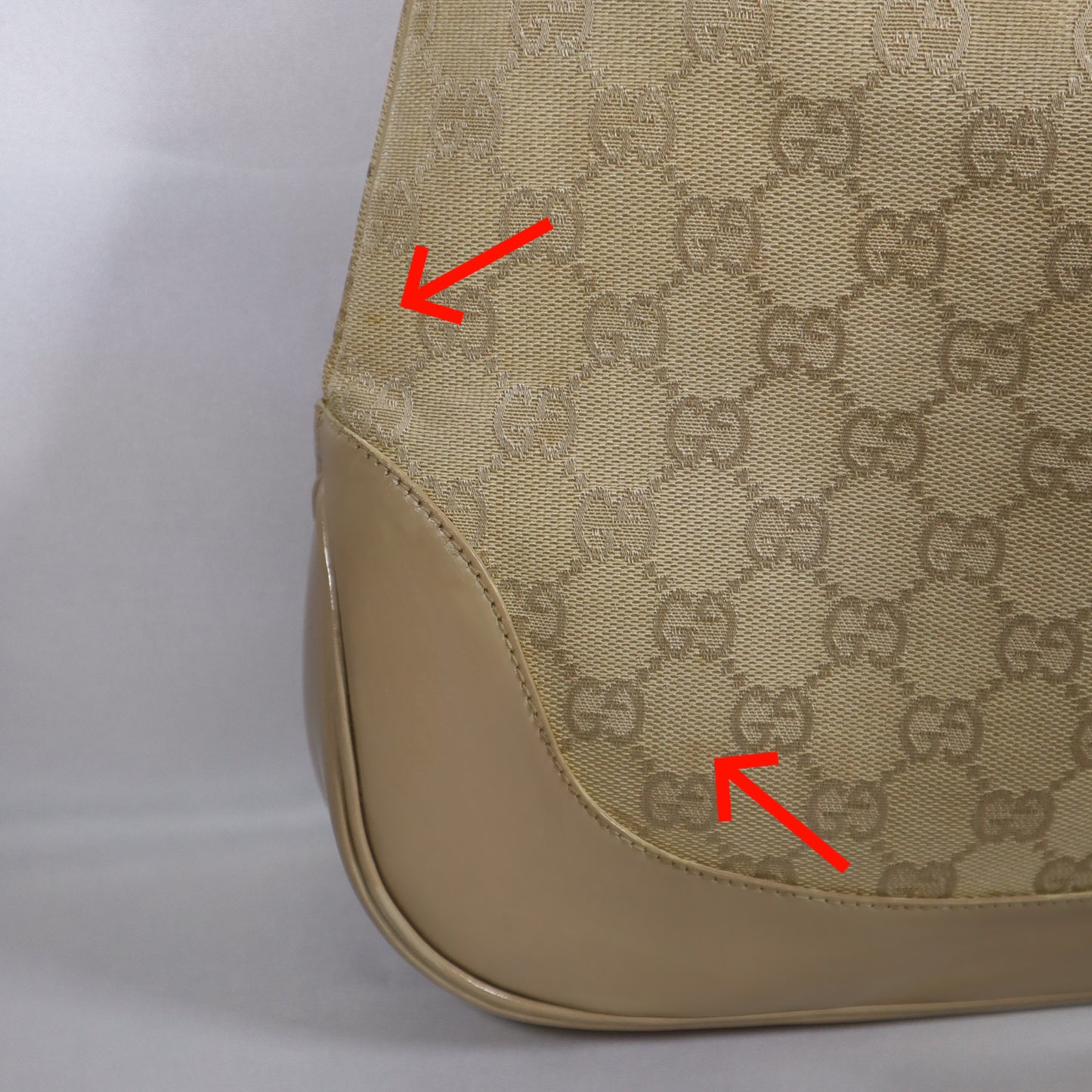 GUCCI JACKIE DUST PINK GG CANVAS BAG