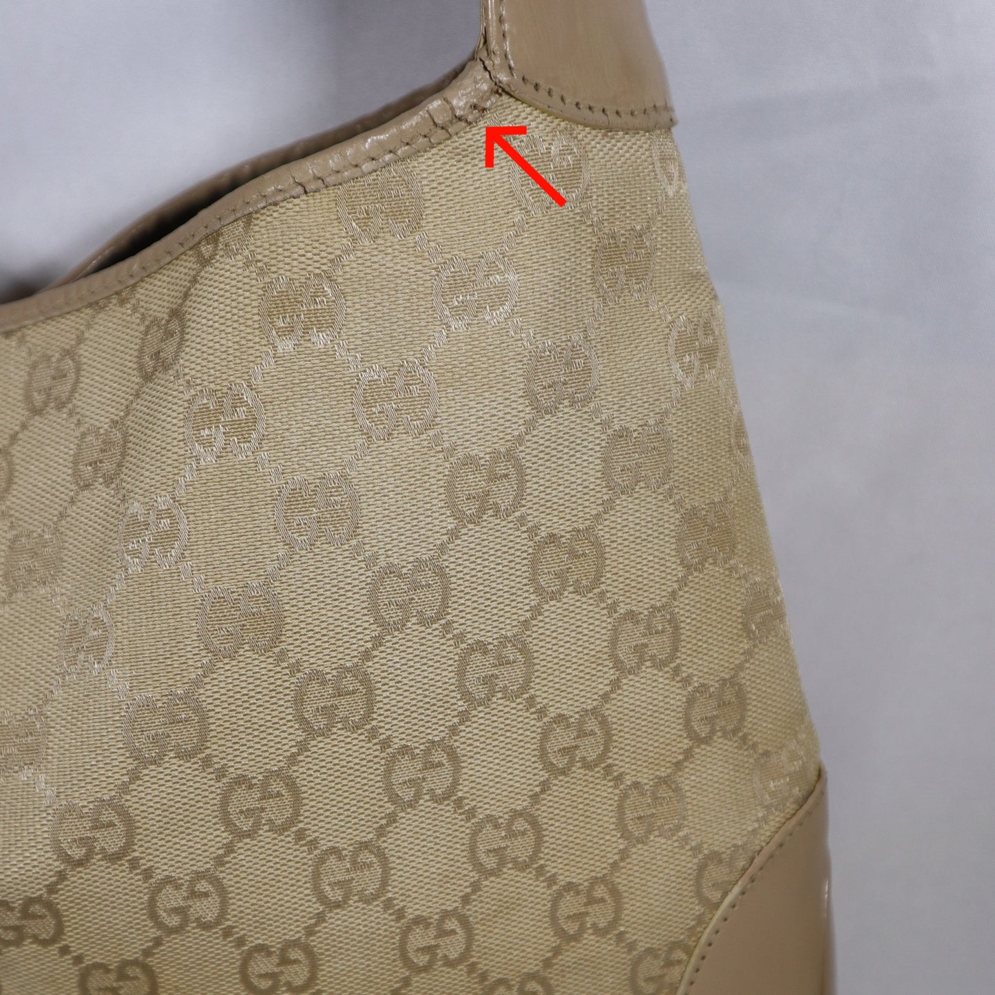 GUCCI JACKIE DUST PINK GG CANVAS BAG
