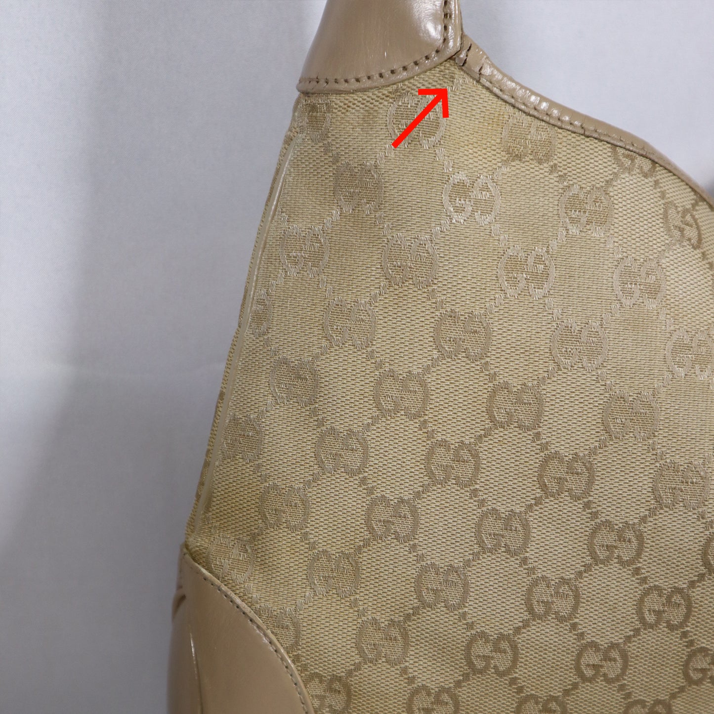 GUCCI JACKIE DUST PINK GG CANVAS BAG