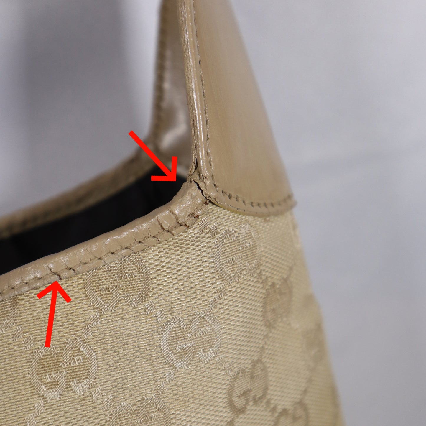 GUCCI JACKIE DUST PINK GG CANVAS BAG