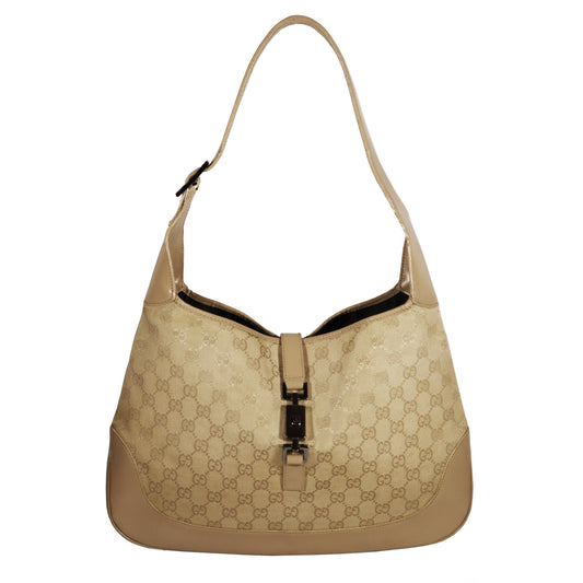 GUCCI JACKIE DUST PINK GG CANVAS BAG